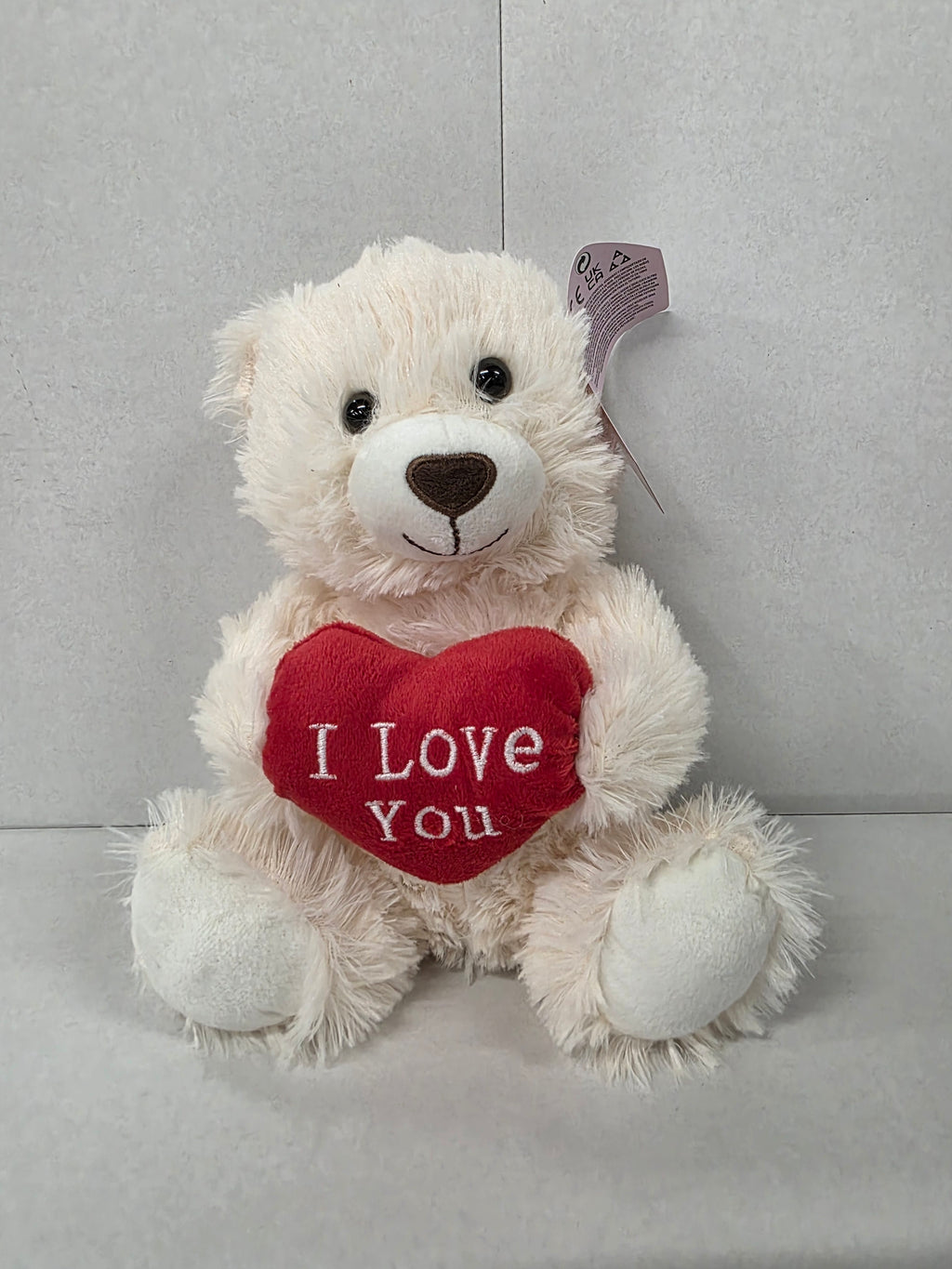 Soft Toy I Love You Bear Cream Medium (PACK OF 2)