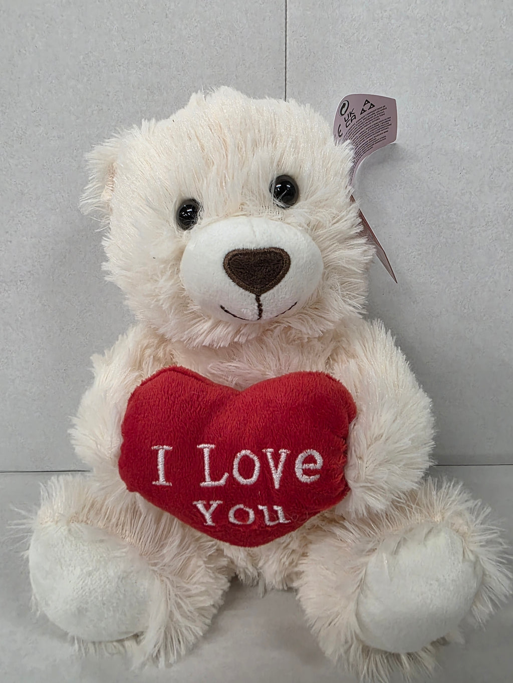 Soft Toy I Love You Bear Cream Medium (PACK OF 2)