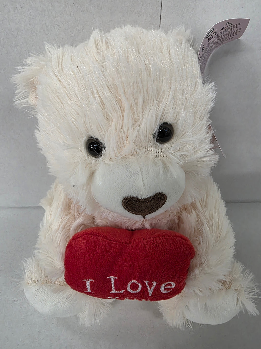 Soft Toy I Love You Bear Cream Medium (PACK OF 2)