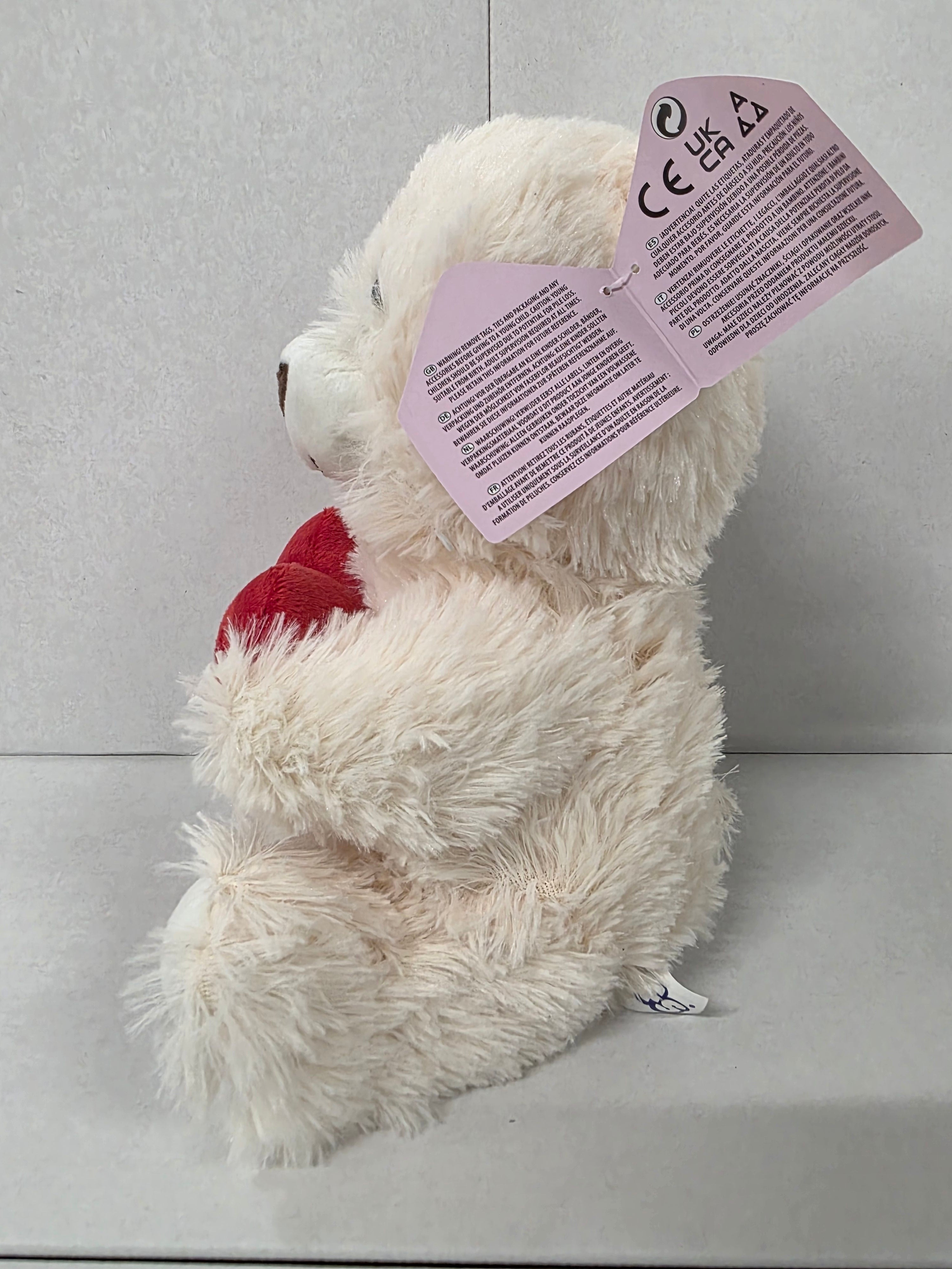 Soft Toy I Love You Bear Cream Medium (PACK OF 2)