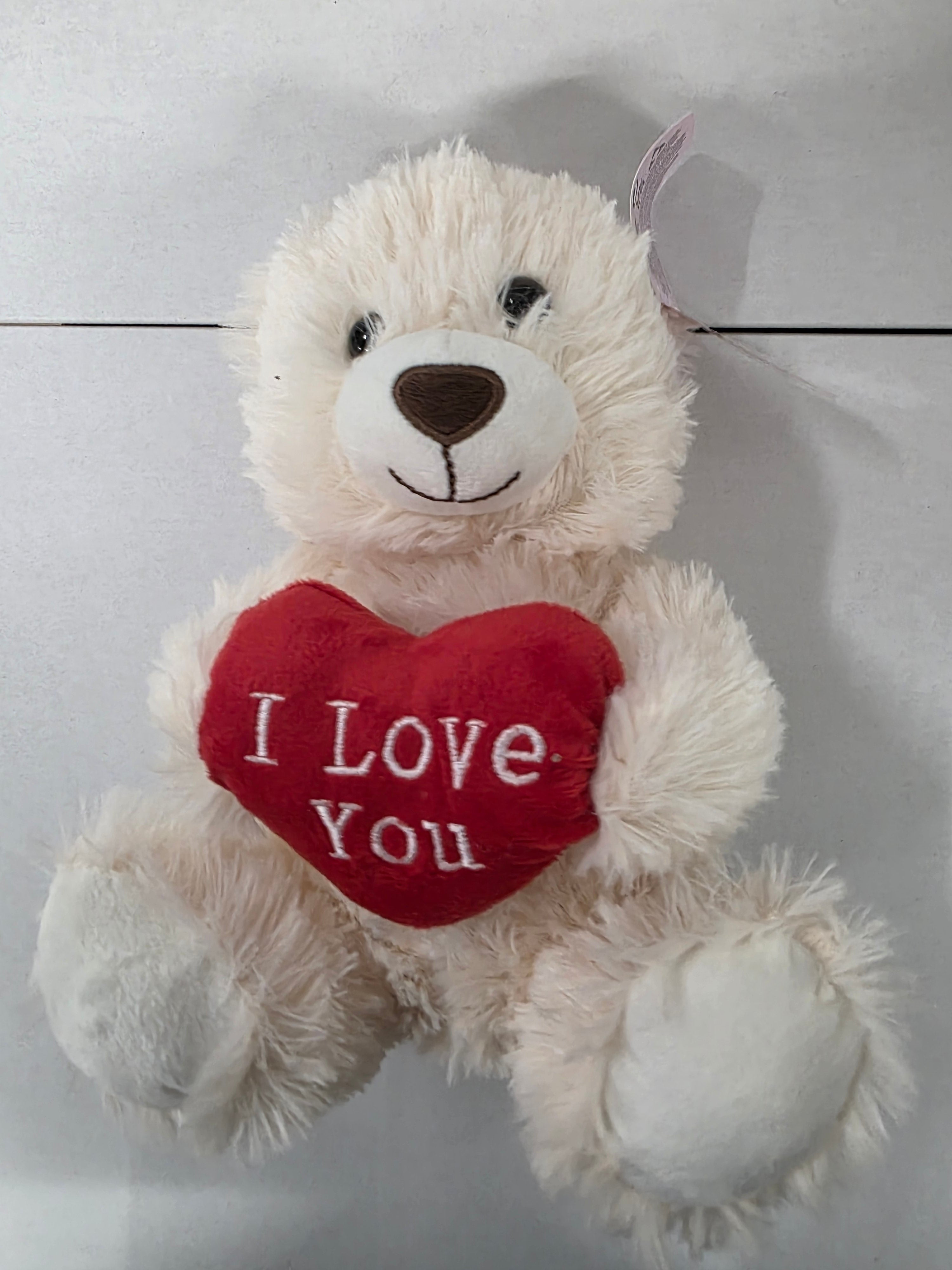 Soft Toy I Love You Bear Cream Medium (PACK OF 2)
