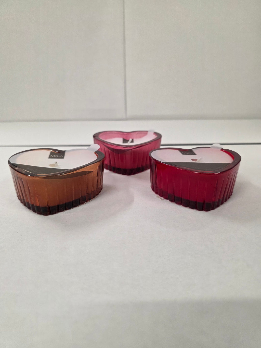 Tealight Holder Heart With Wax Assorted X1 (PACK OF 3)