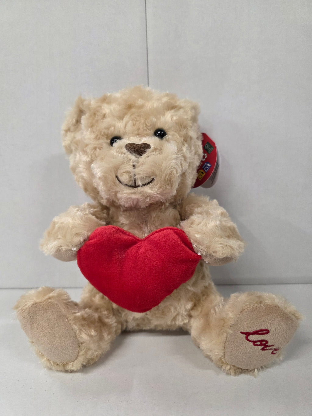 Valentines Bear With Heart 25cm (PACK OF 2)