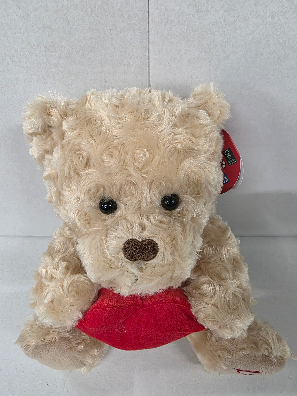 Valentines Bear With Heart 25cm (PACK OF 2)