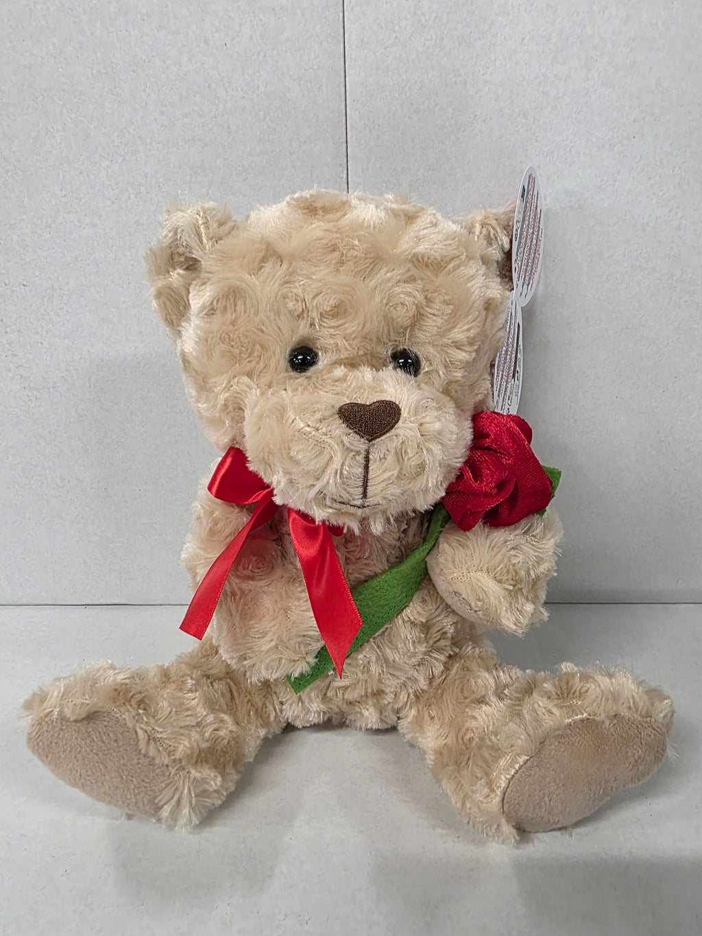 Valentines Bear With Rose 25cm (PACK OF 2)