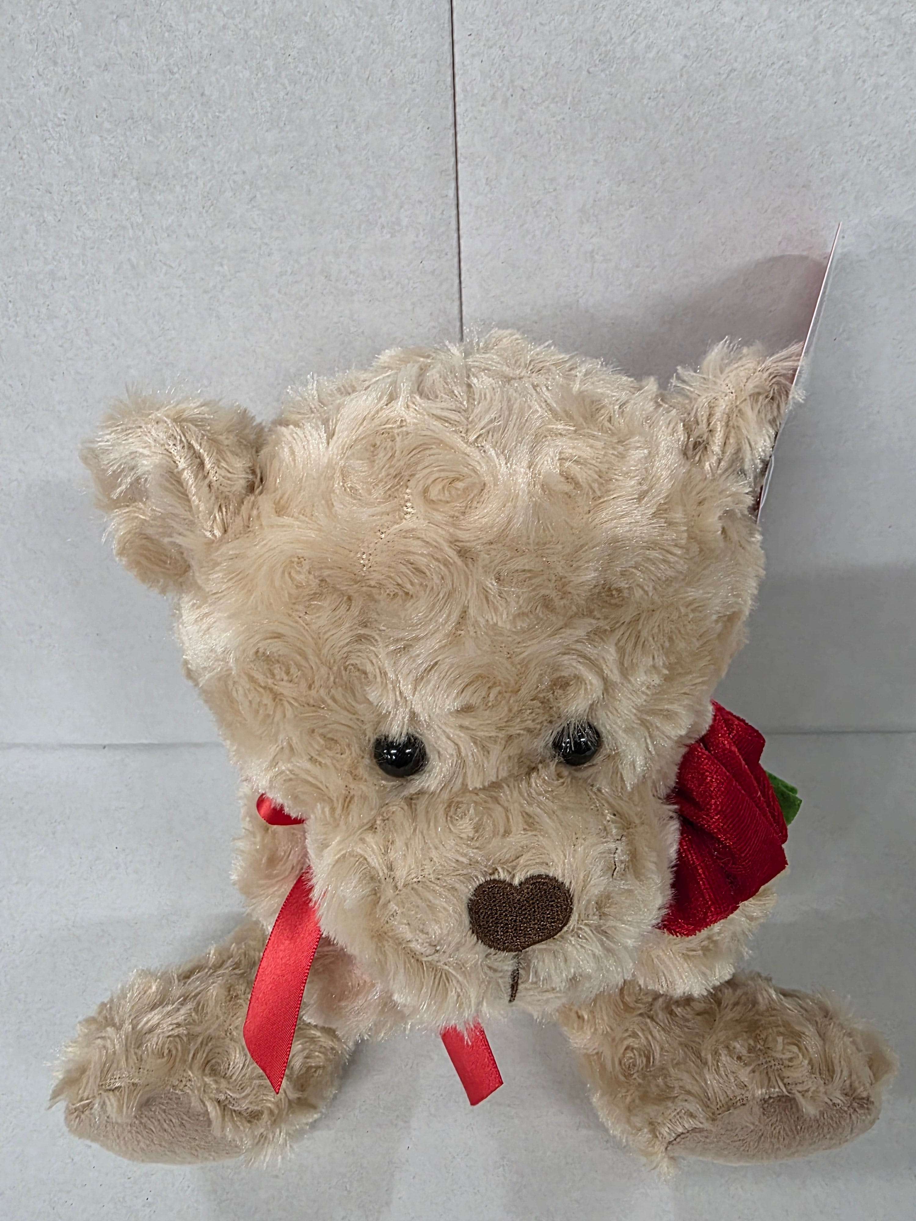 Valentines Bear With Rose 25cm (PACK OF 2)