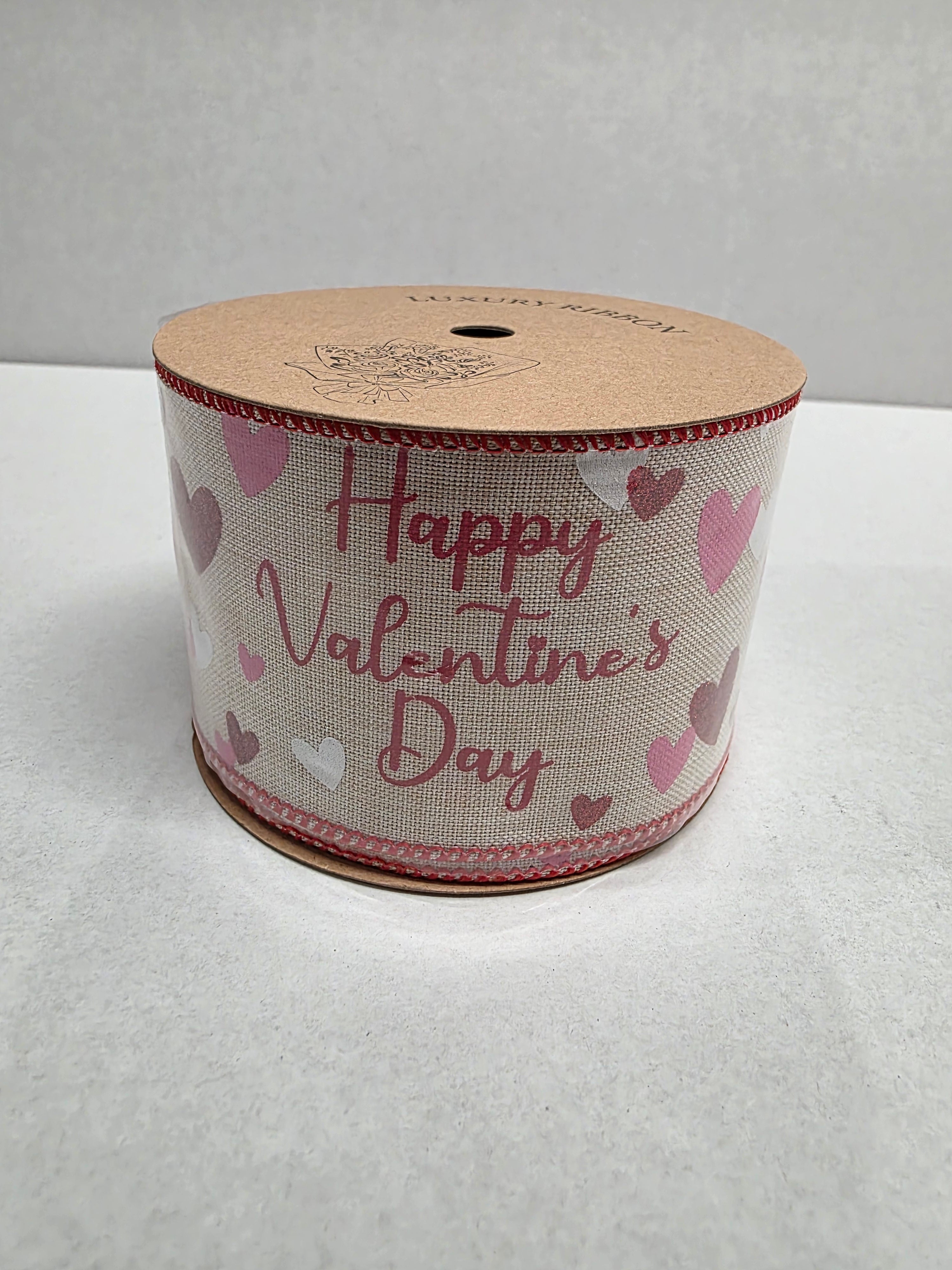 Ribbon Happy Valentines 63mm X10yards