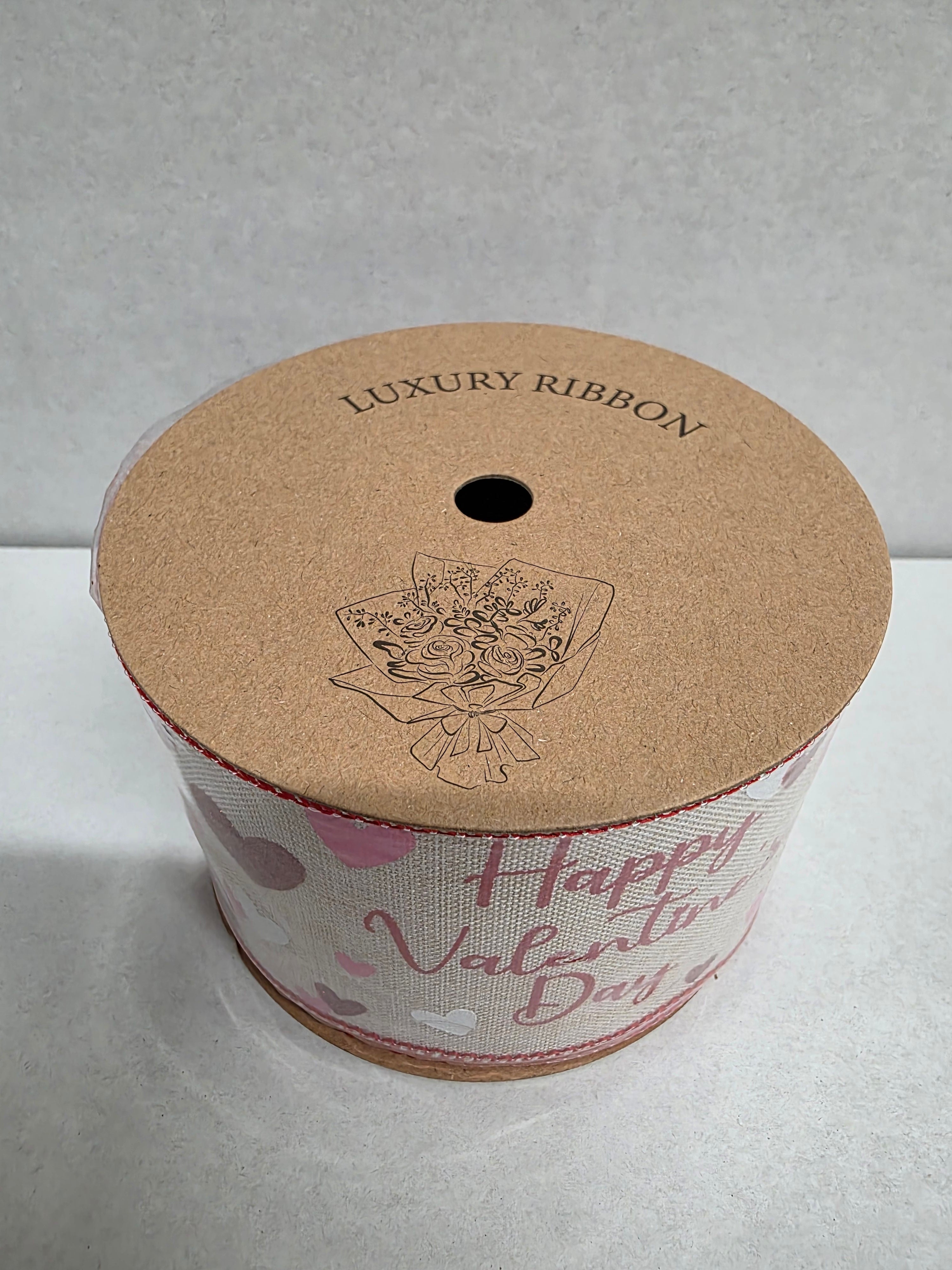Ribbon Happy Valentines 63mm X10yards