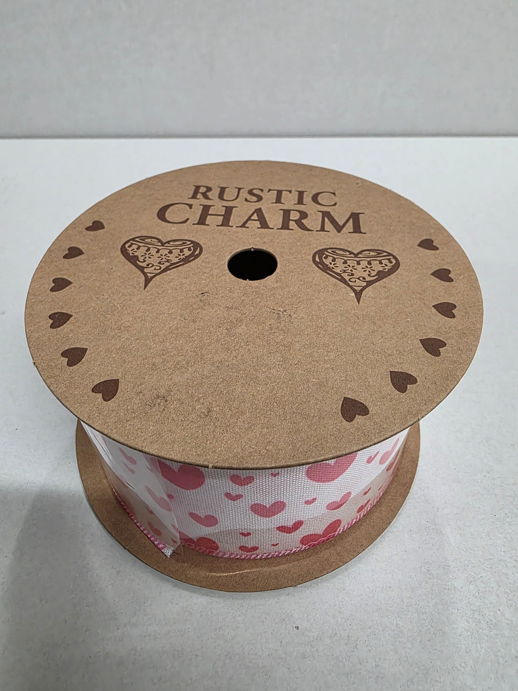 Ribbon Pink Heart 60mm