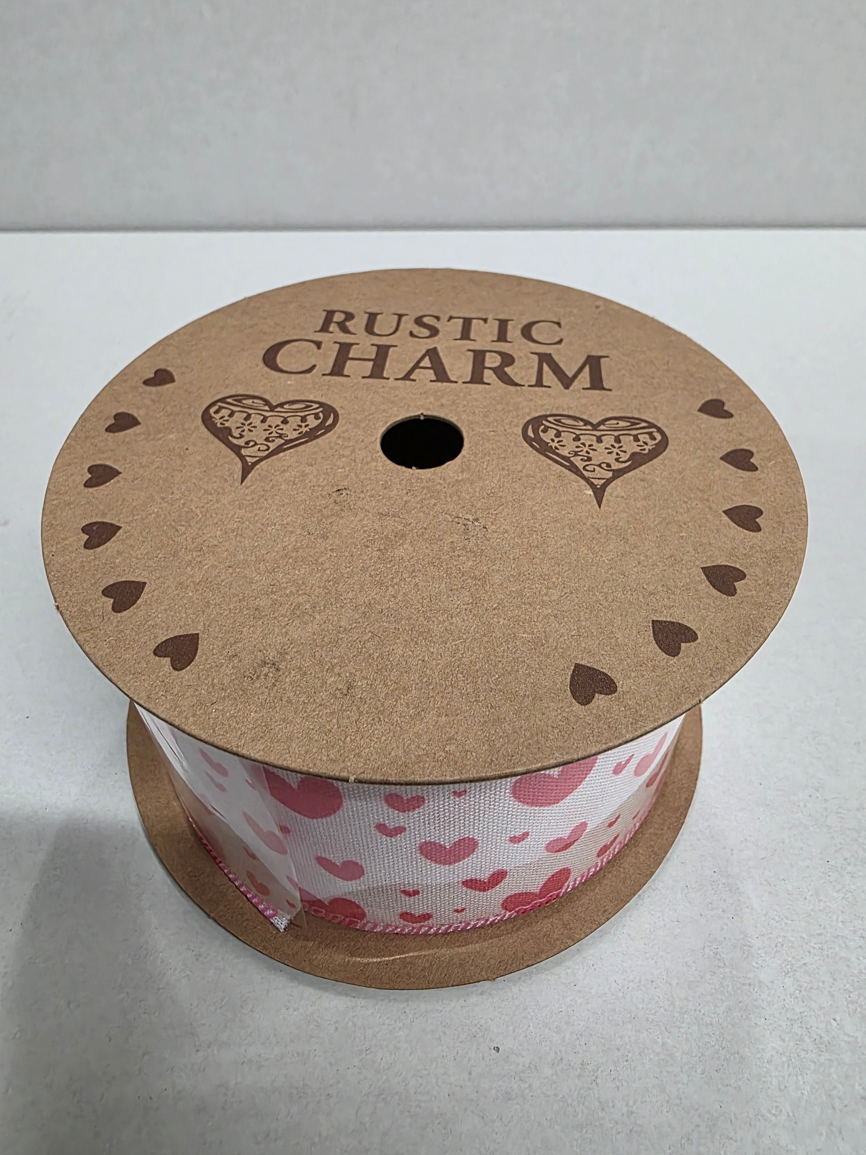 Ribbon Pink Heart 60mm