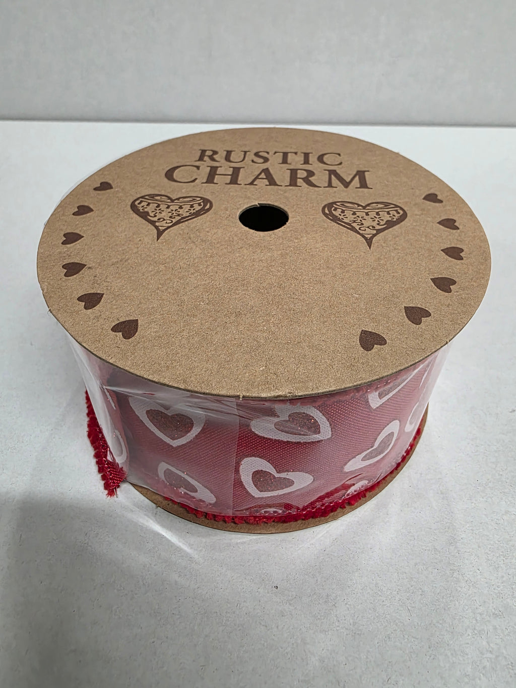 Ribbon Satin Love Heart 25mm (PACK OF 4)