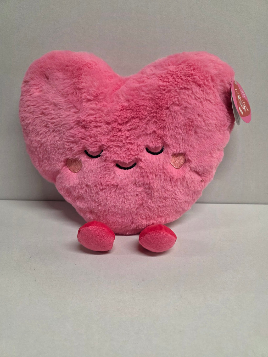 Valentines Heart Plush 30cm Pink (PACK OF 2)