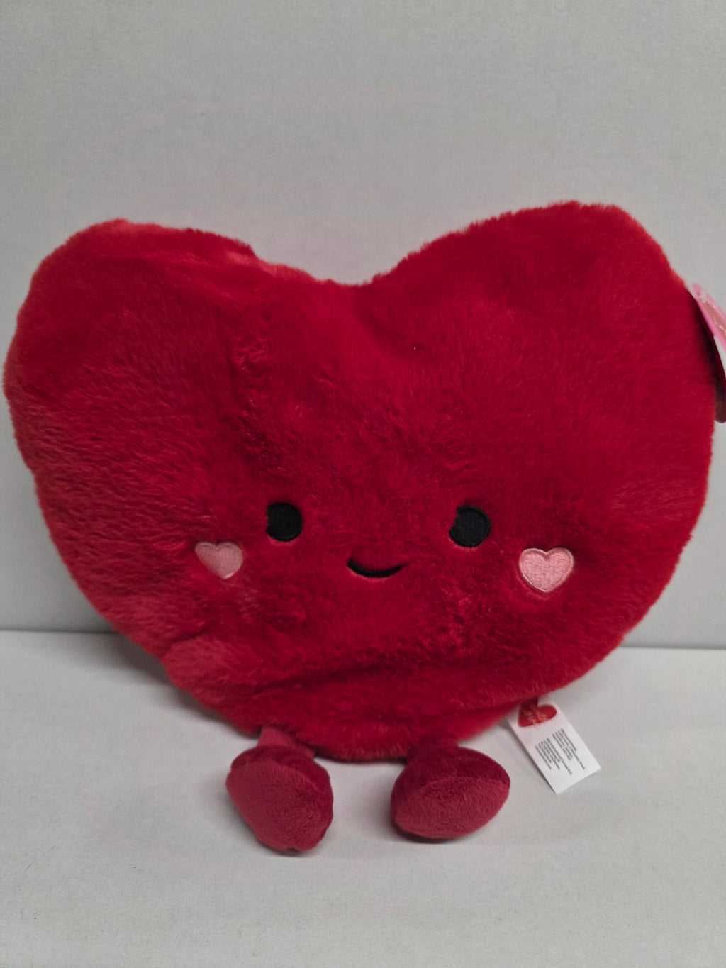 Valentines Heart Plush 30cm Red (PACK OF 2)