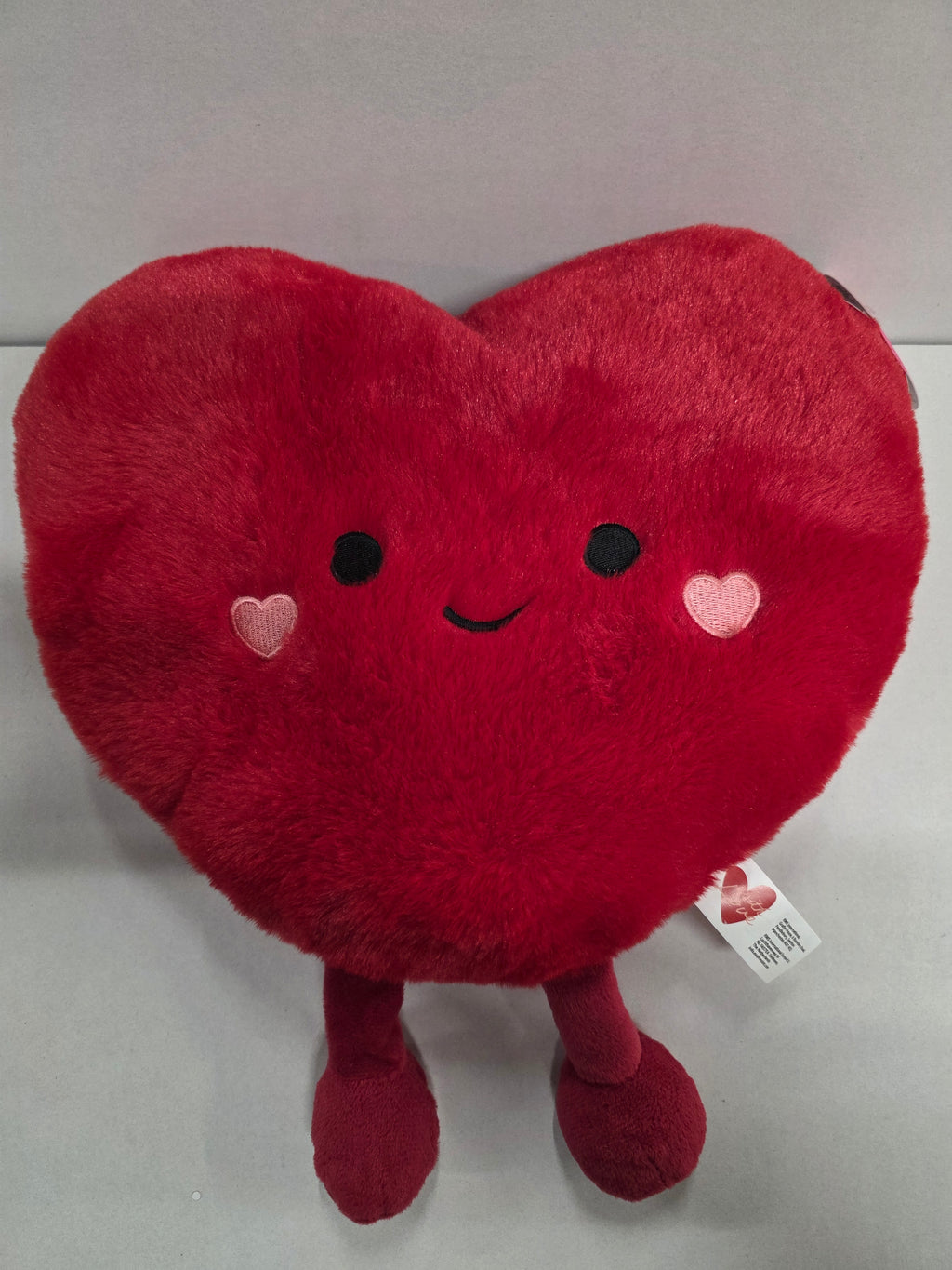 Valentines Heart Plush 30cm Red (PACK OF 2)