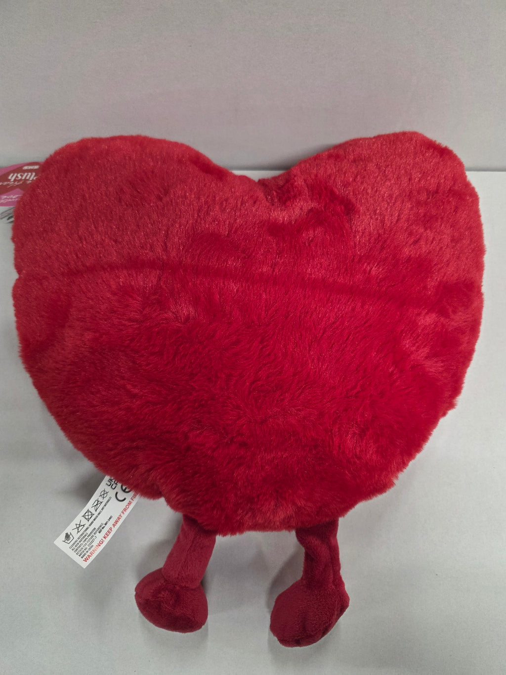 Valentines Heart Plush 30cm Red (PACK OF 2)