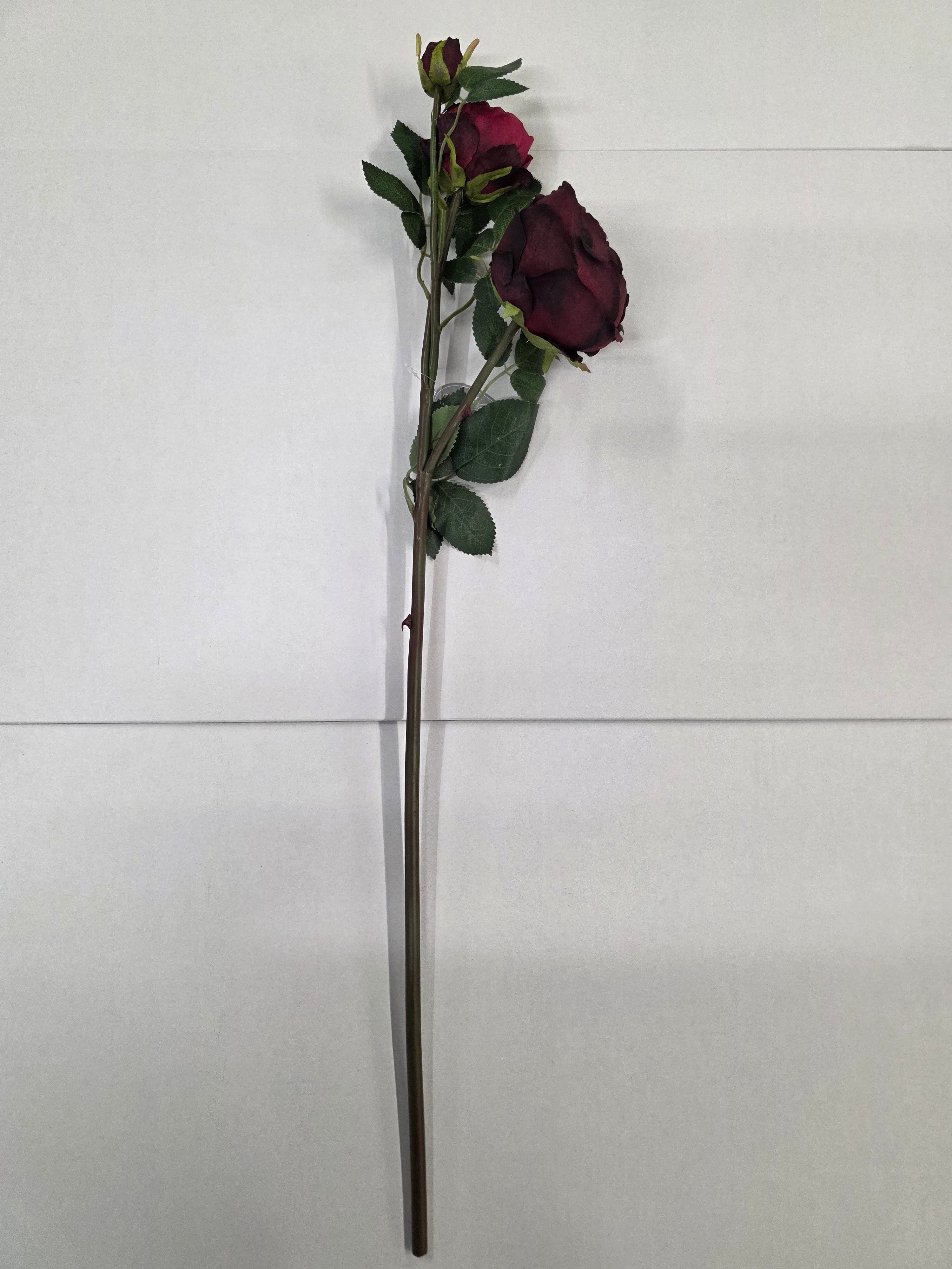 Artificial Garden Spray Rose Elizabeth Burgundy (PACK OF 3)