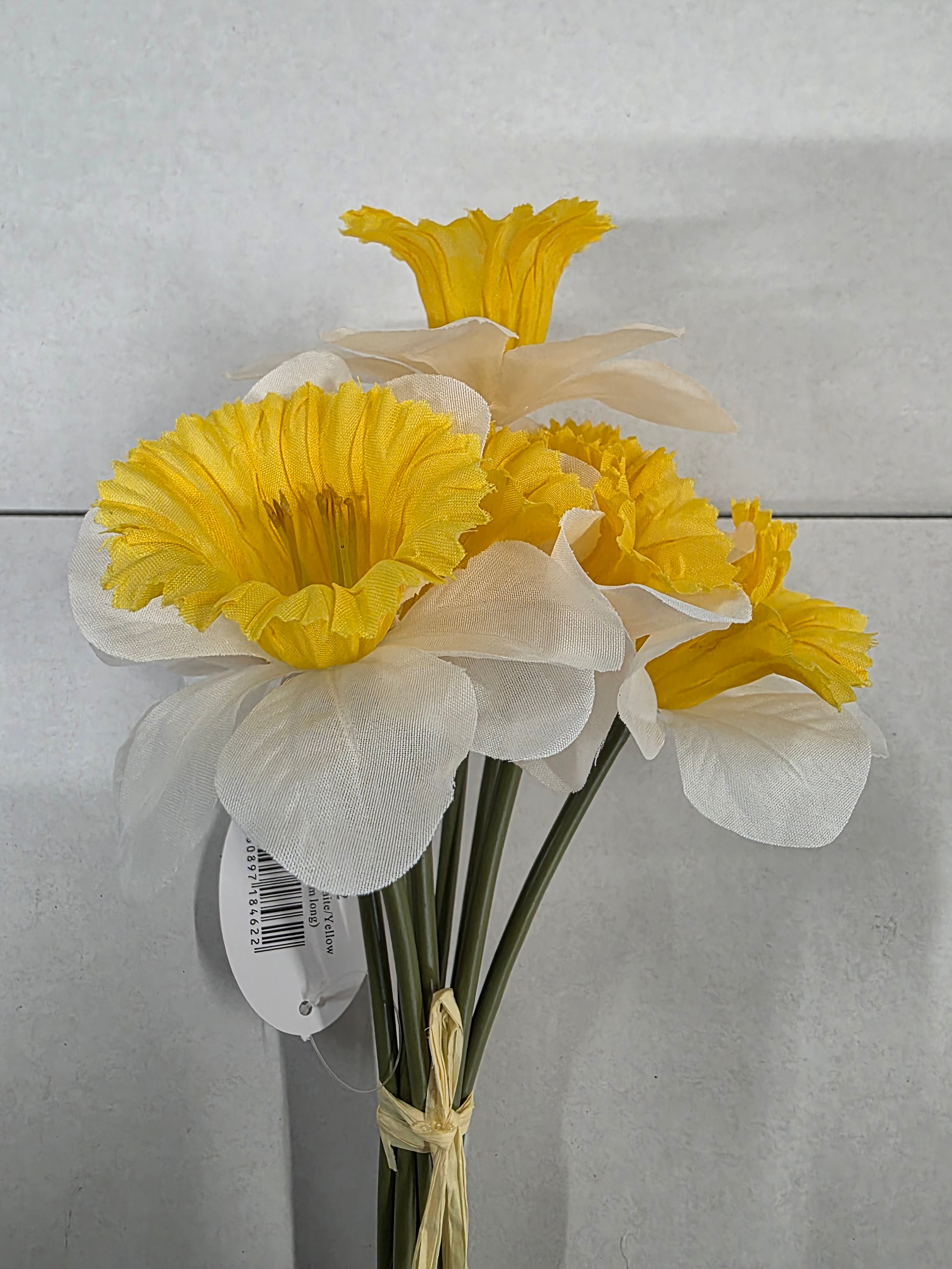 Artificial Daffodil Bunch White (PACK OF 2)