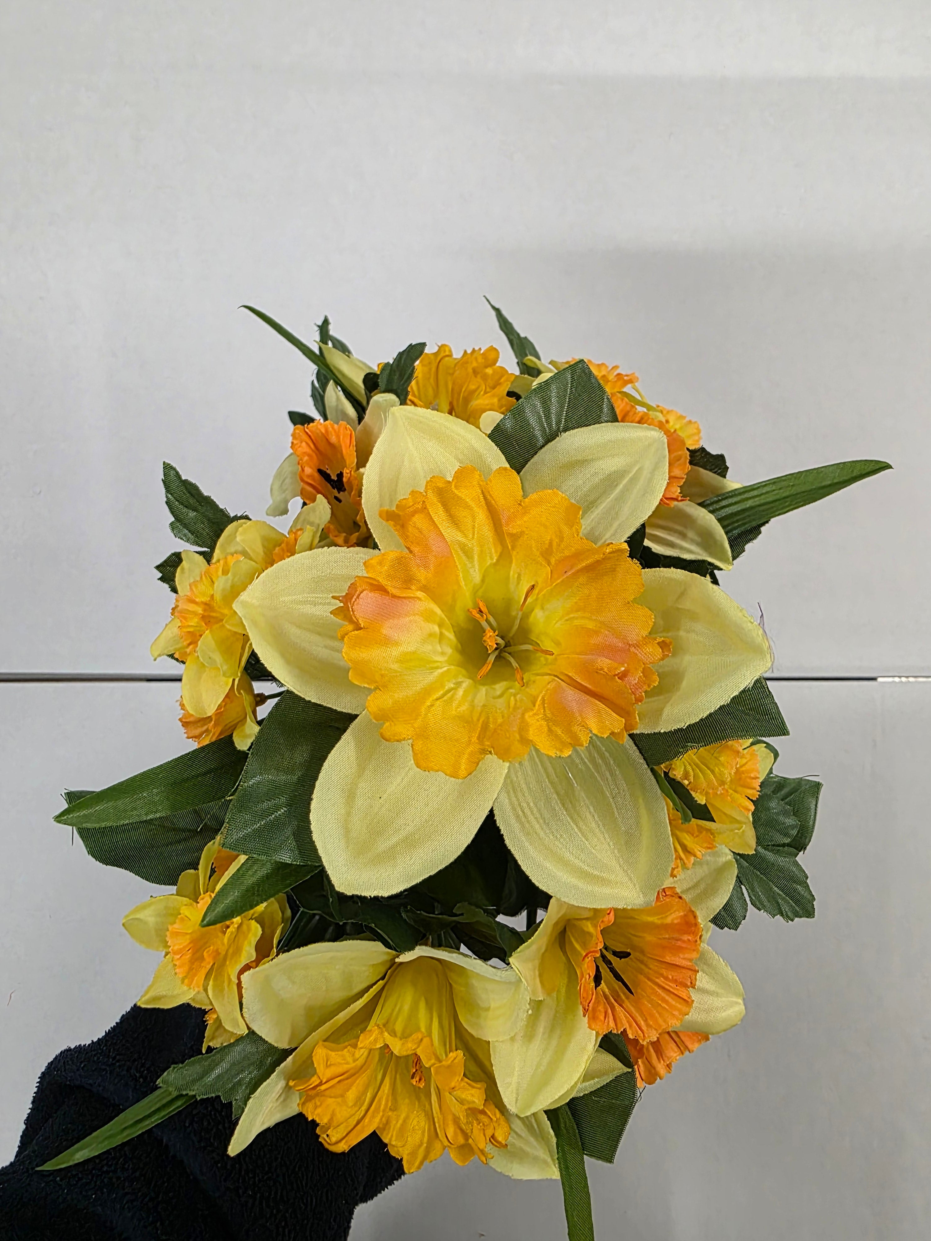 Artificial Daffodil Bush X11 Heads 32cm (PACK OF 2)