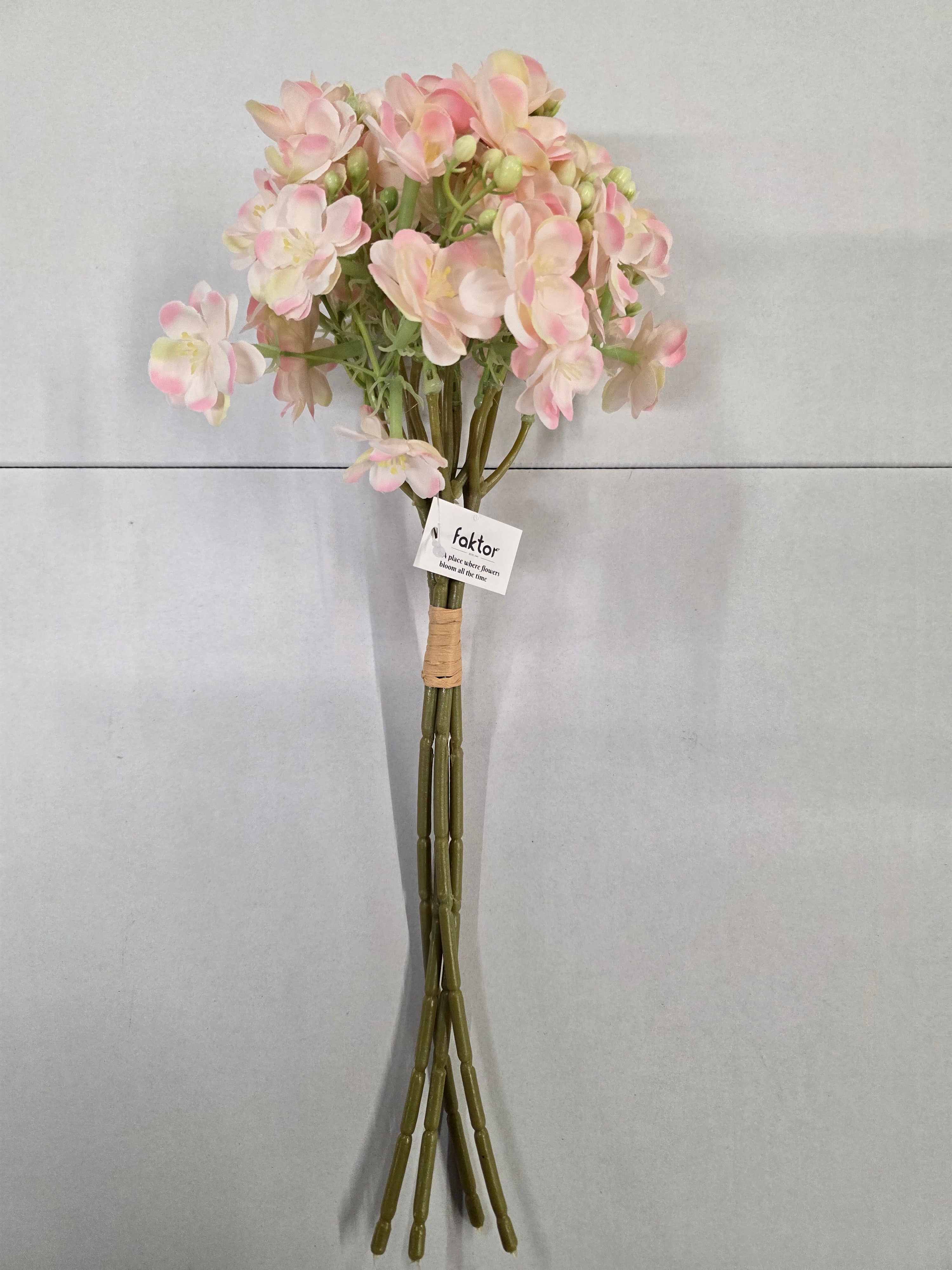 Artificial Jasmine X4 Stems Pale Pink 38cm (PACK OF 2)