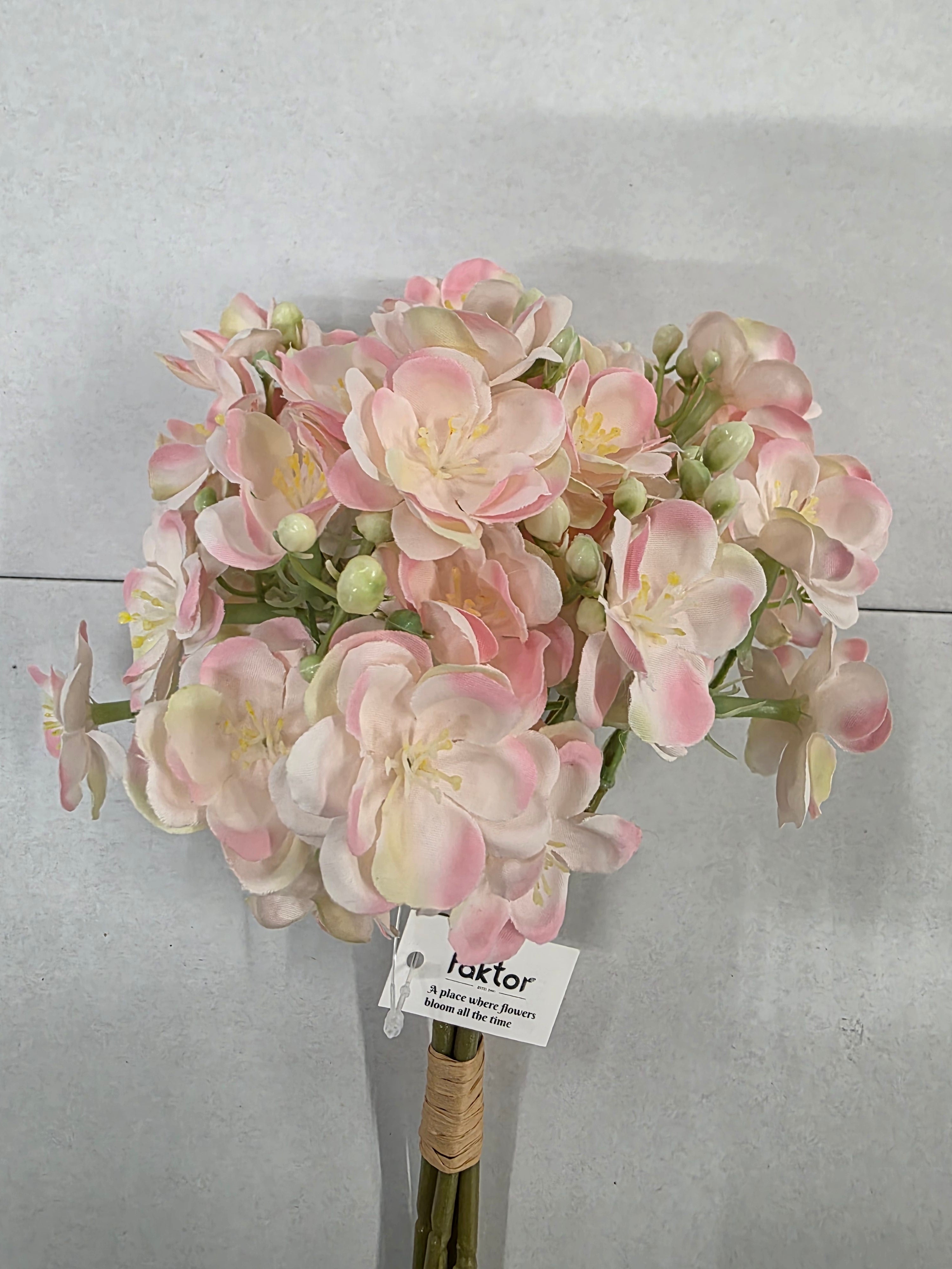 Artificial Jasmine X4 Stems Pale Pink 38cm (PACK OF 2)