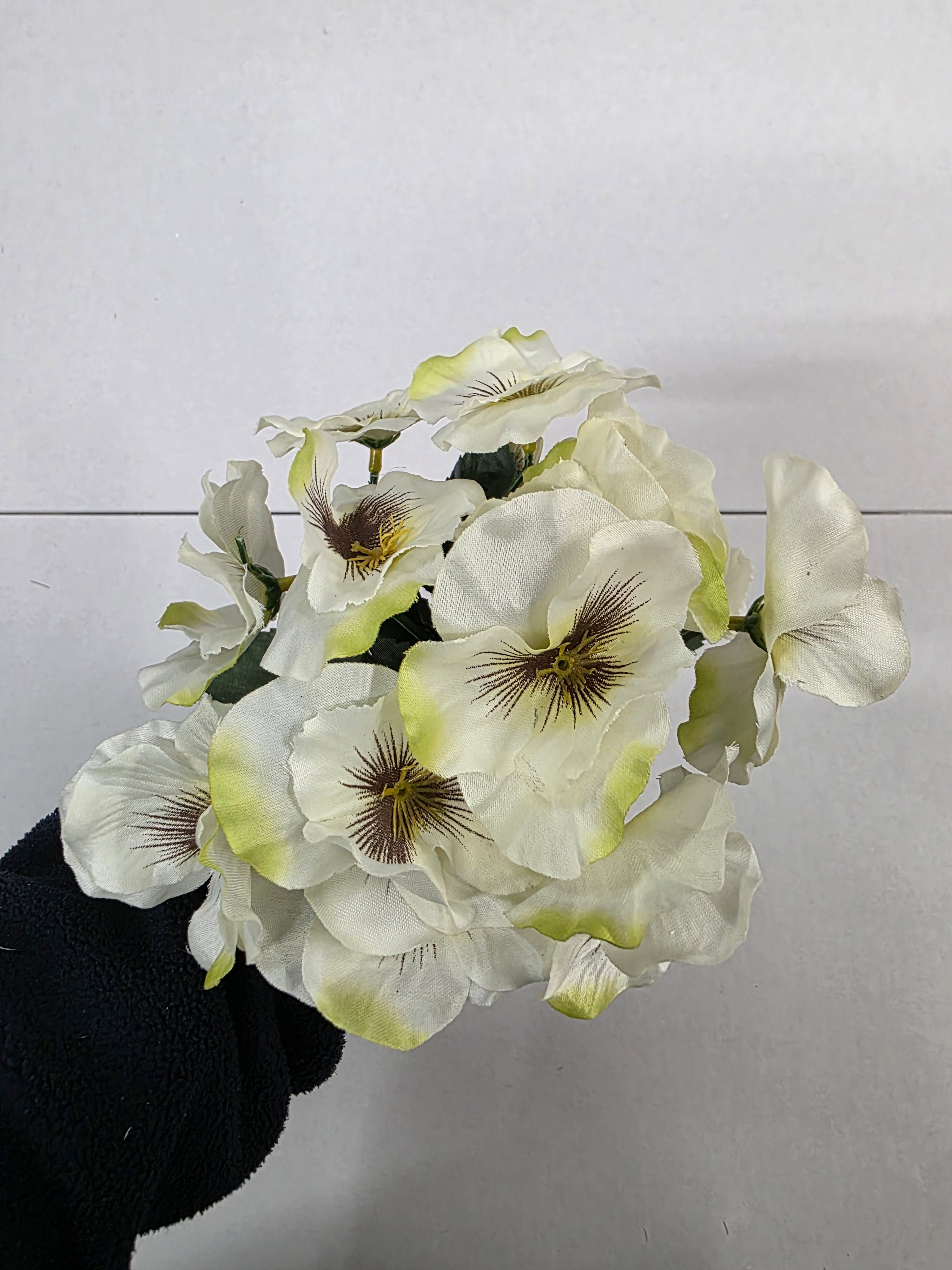 Artificial Pansy Cream 26cm (PACK OF 4)