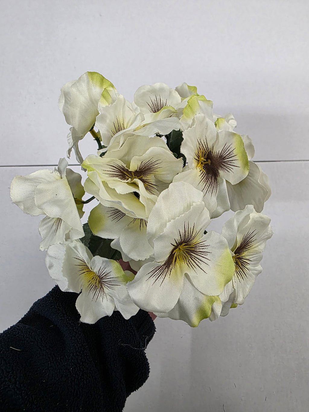 Artificial Pansy Cream 26cm (PACK OF 4)
