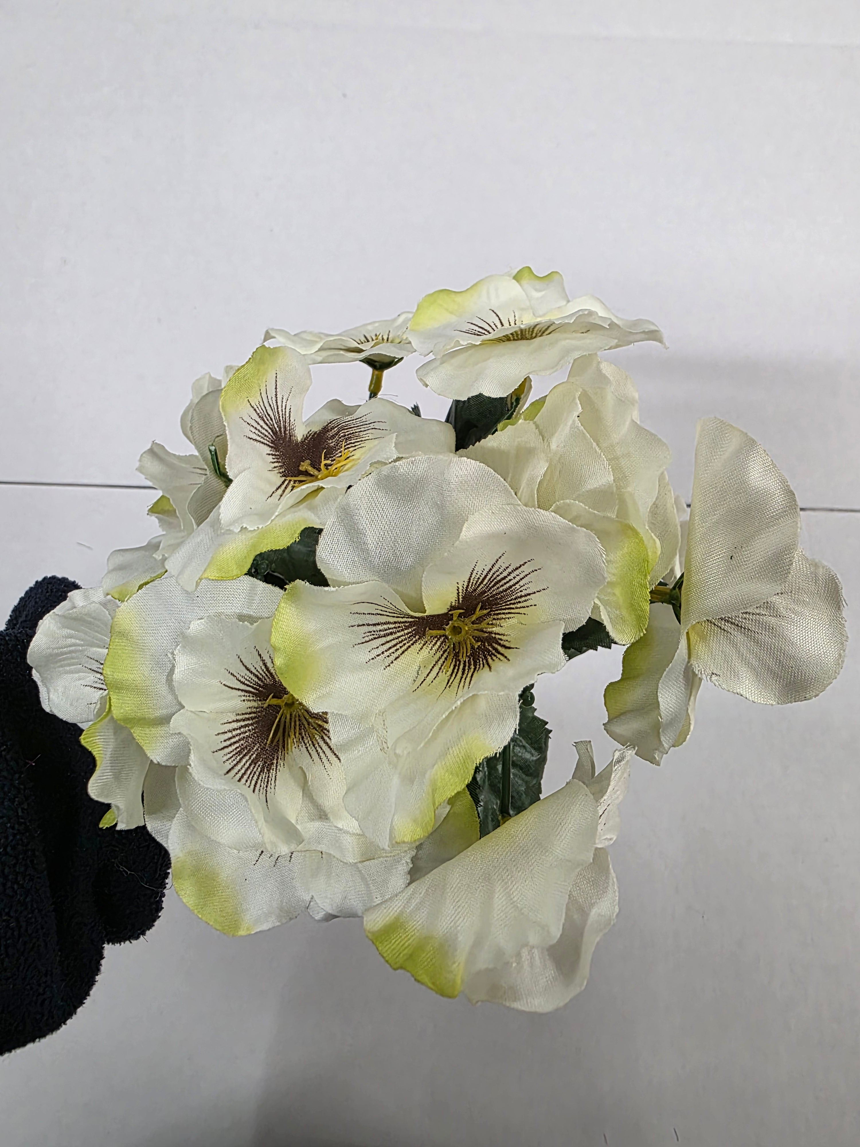 Artificial Pansy Cream 26cm (PACK OF 4)