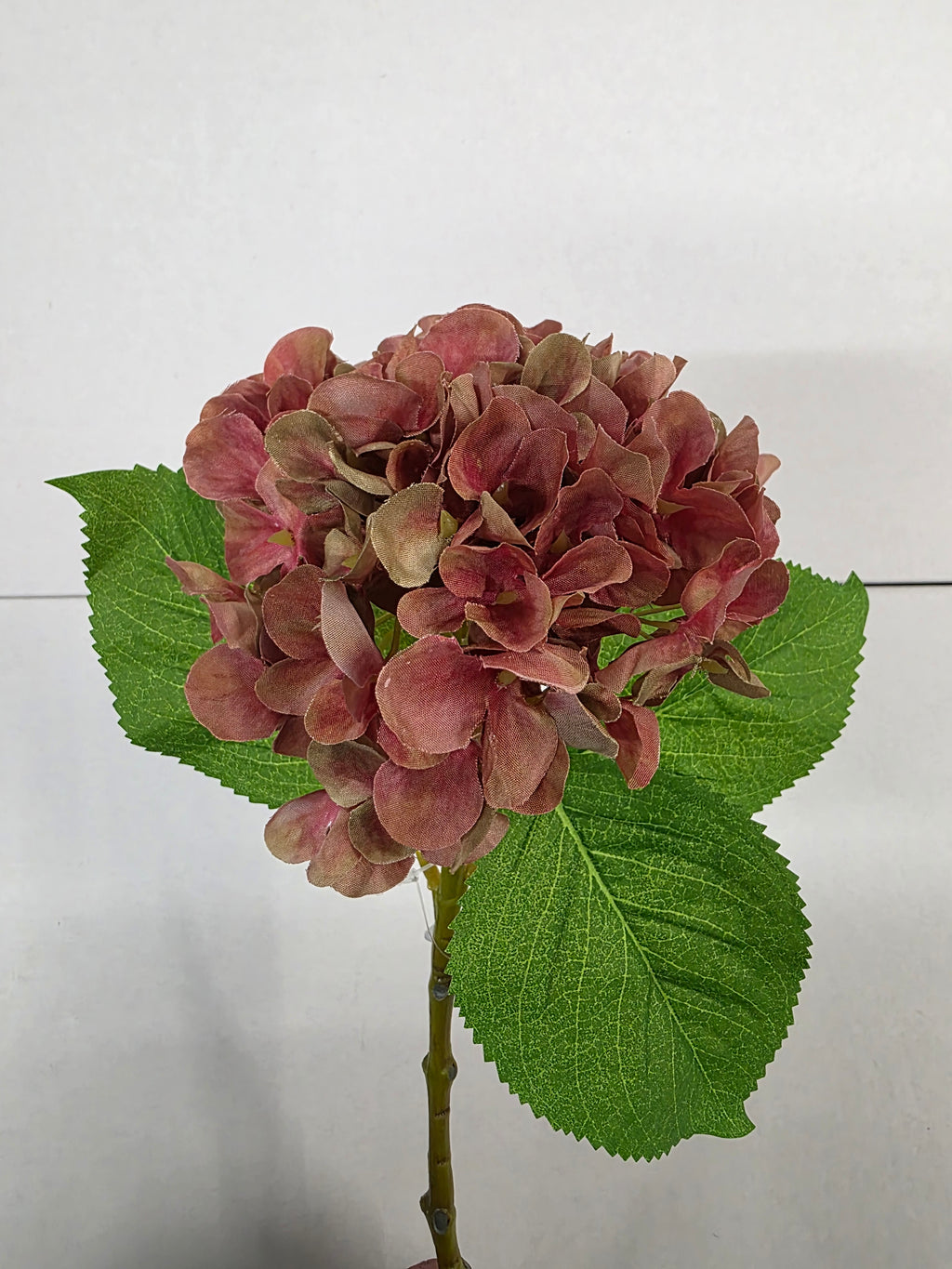 Artificial Hydrangea Pink Green 48cm (pack of 3)