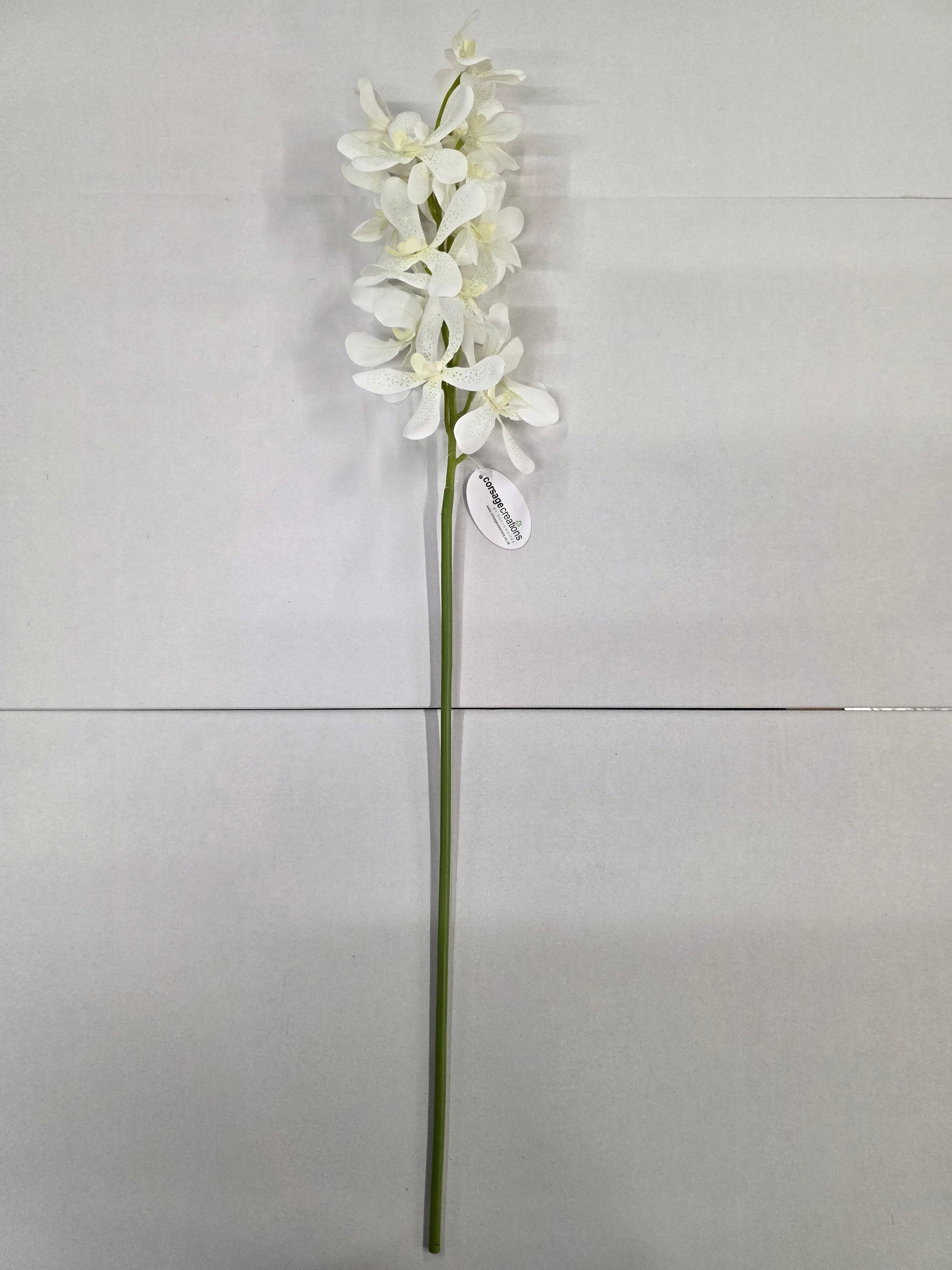 Artificial Vanda Orchid White Green 82cm