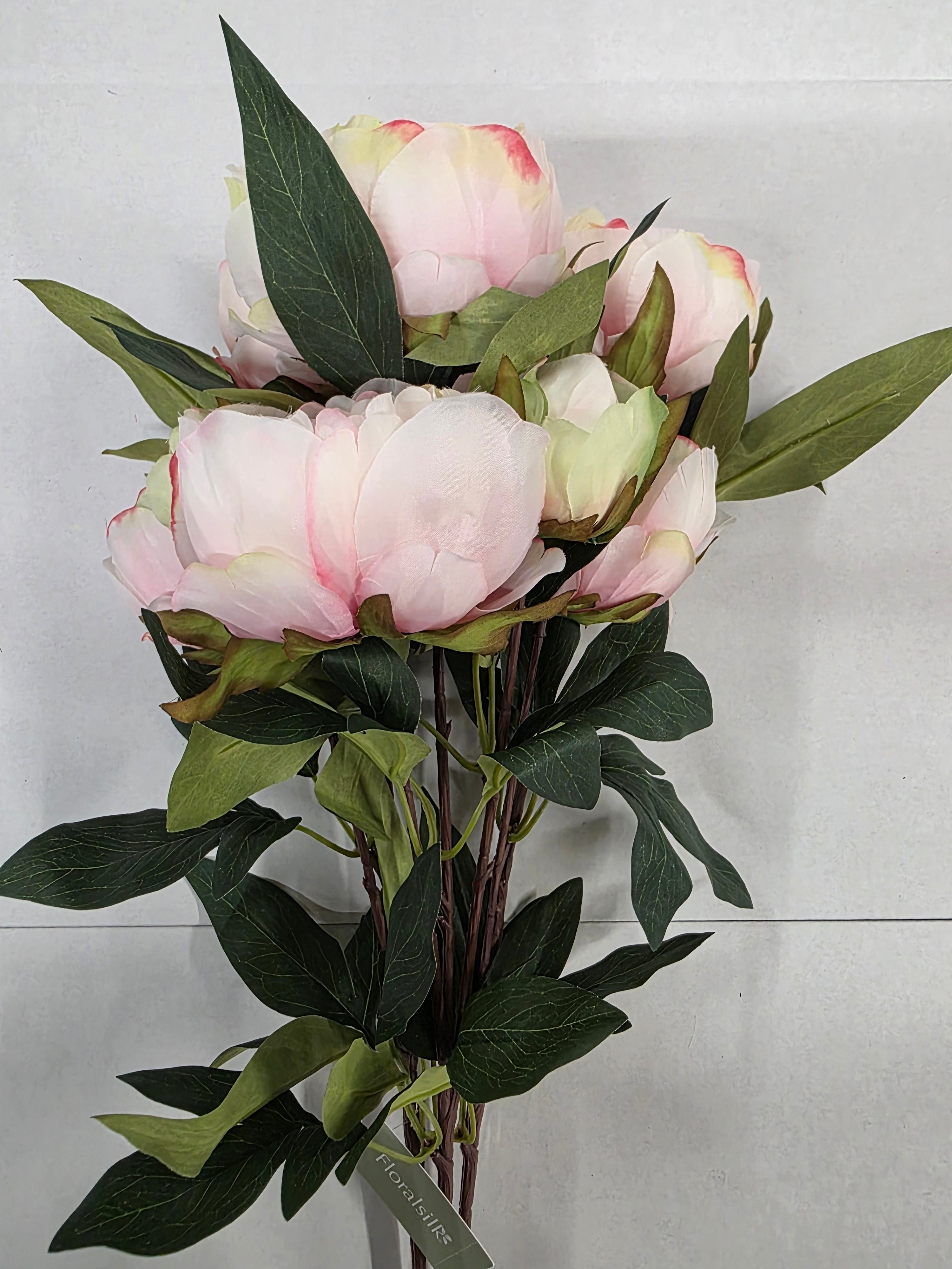 Artificial Peony Bush Large X 9 58cm