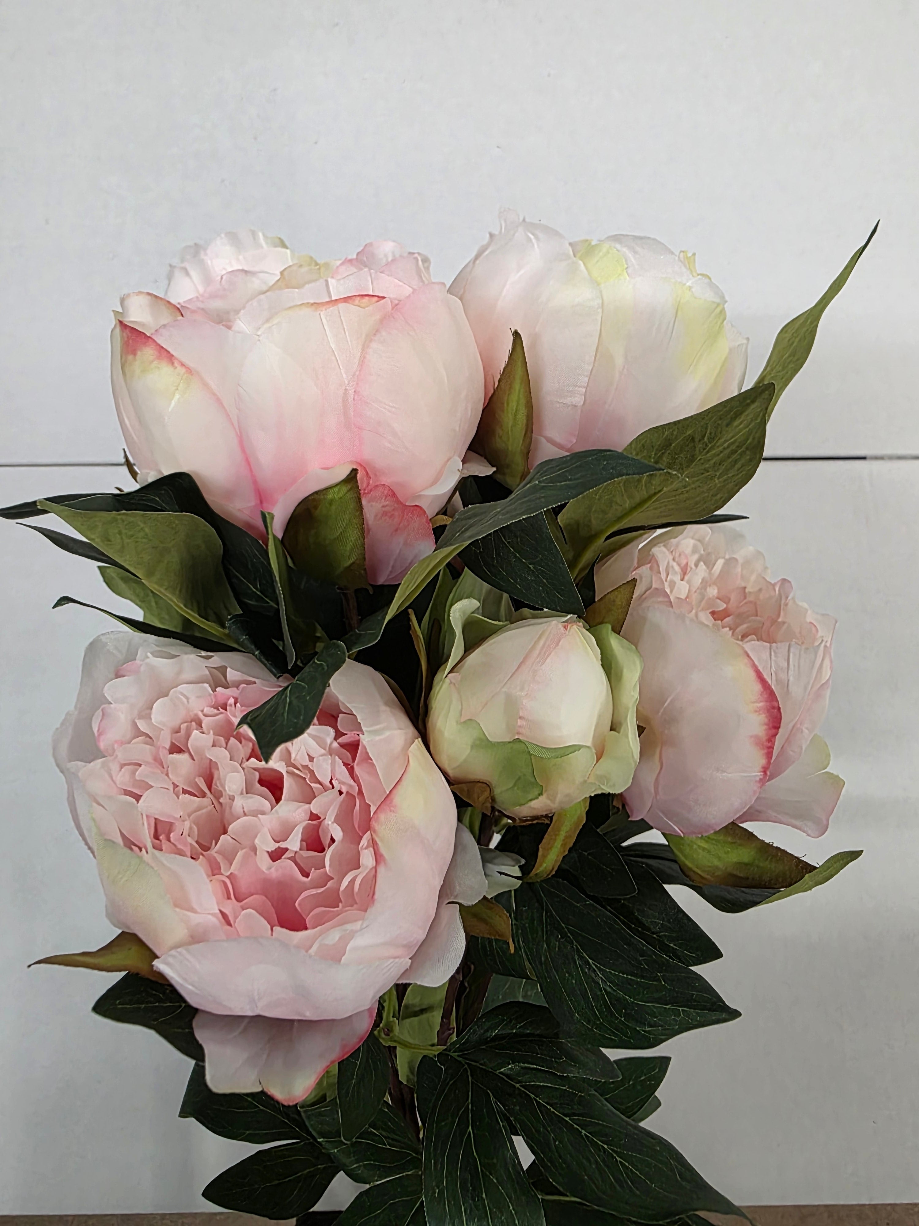Artificial Peony Bush Large X 9 58cm