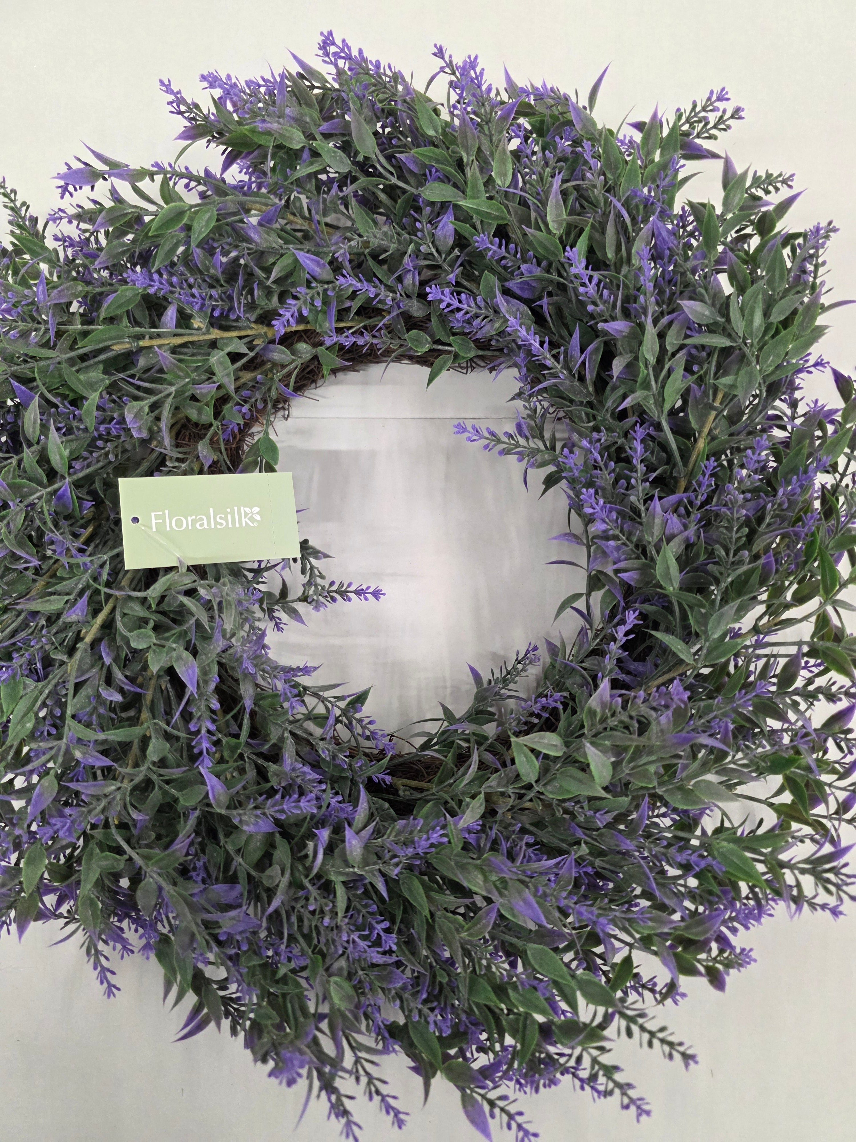 Artificial Wreath Lavender 43cm