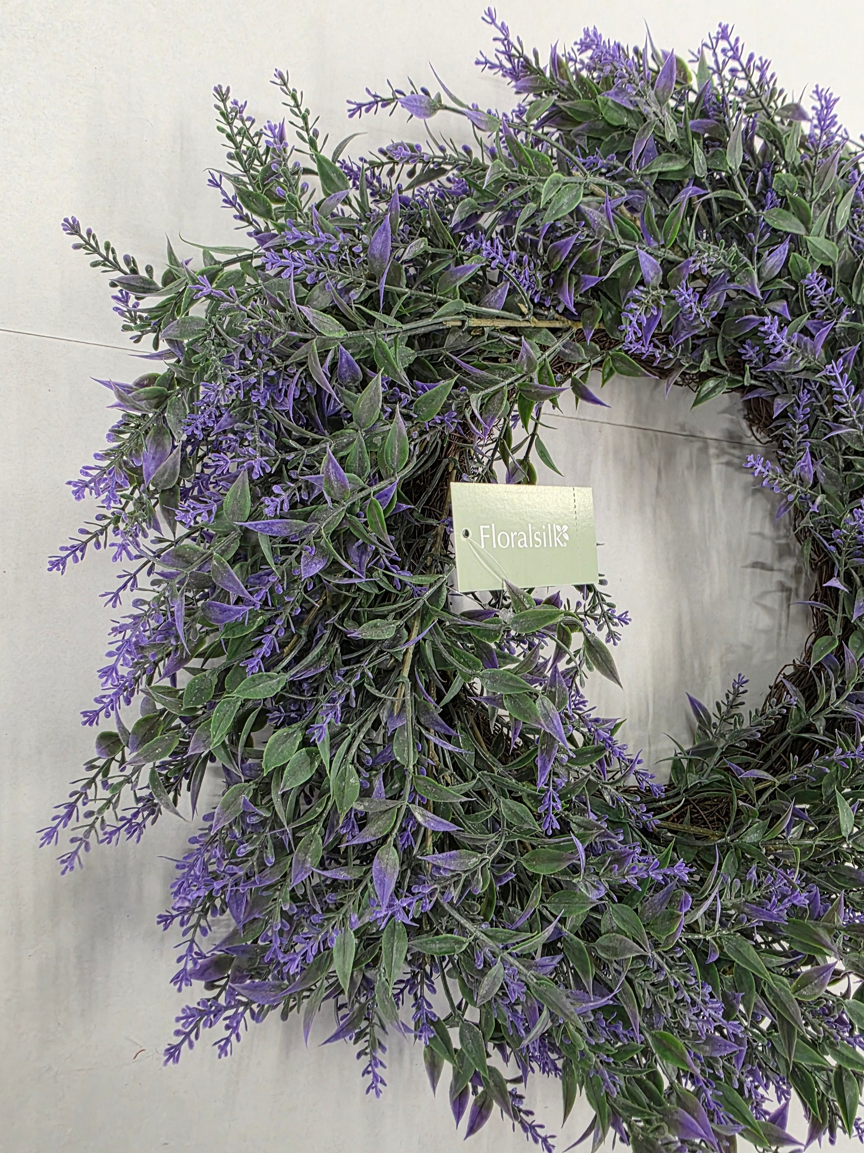Artificial Wreath Lavender 43cm
