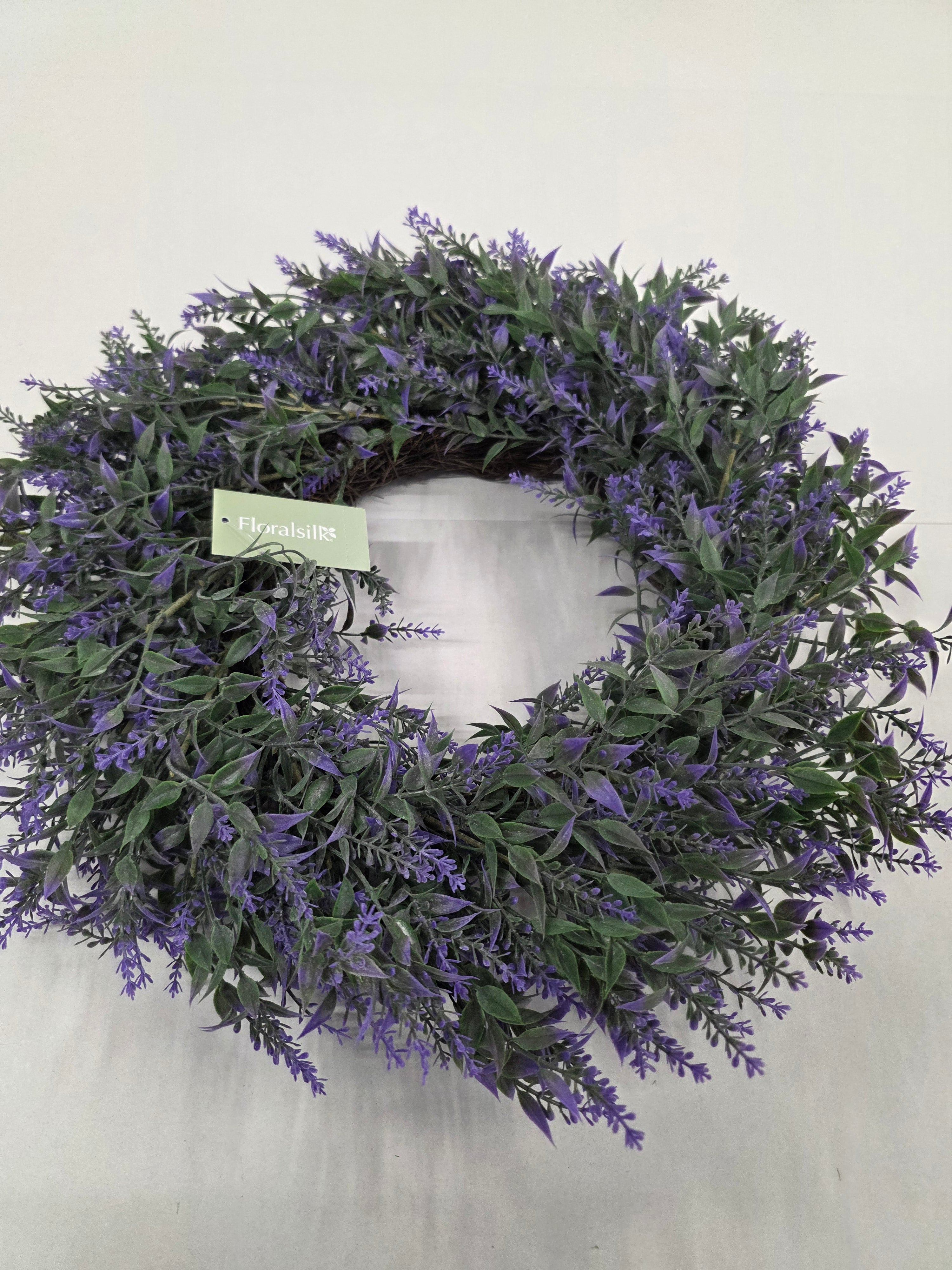 Artificial Wreath Lavender 43cm