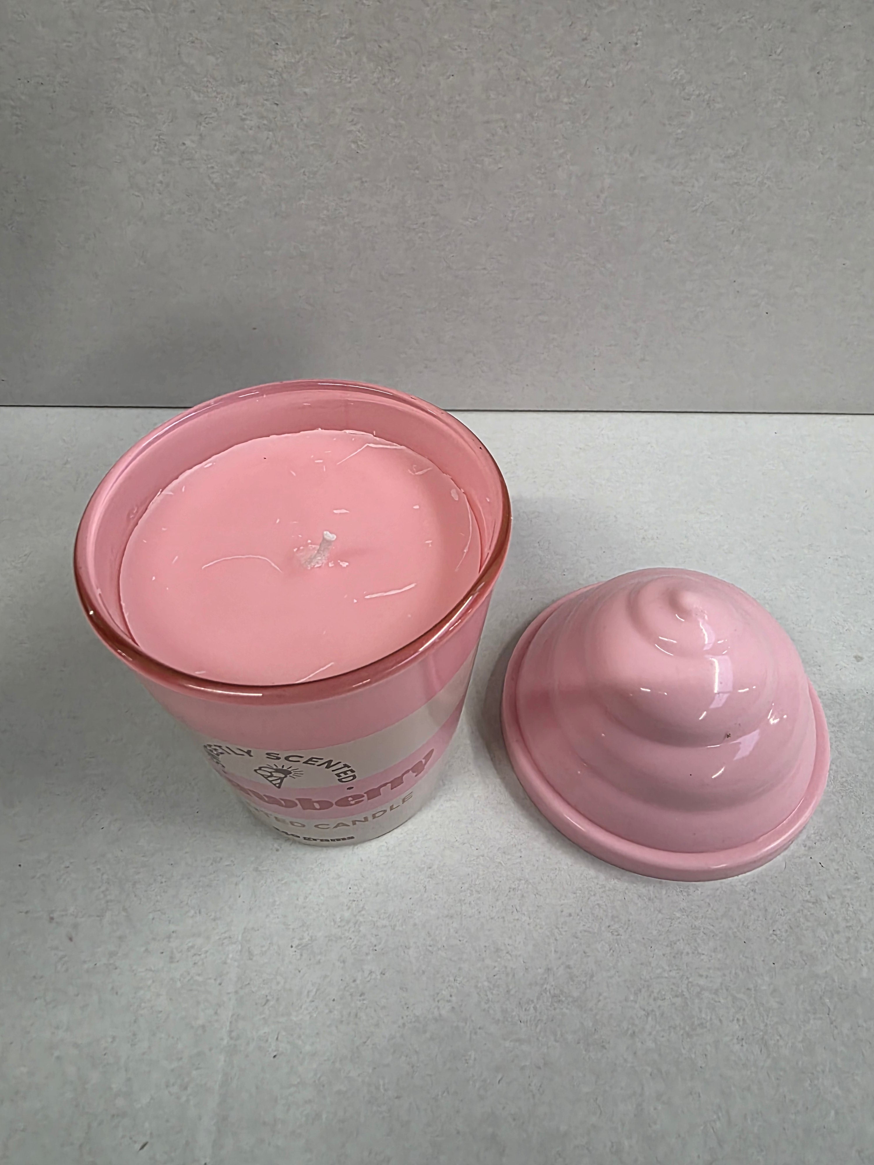 Candle Ice Cream Strawberry 15x9cm