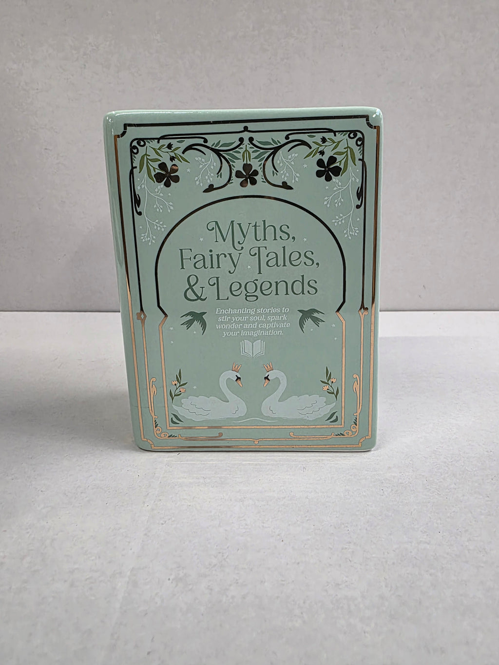 Ceramic Book Vase Green 15x11x6cm