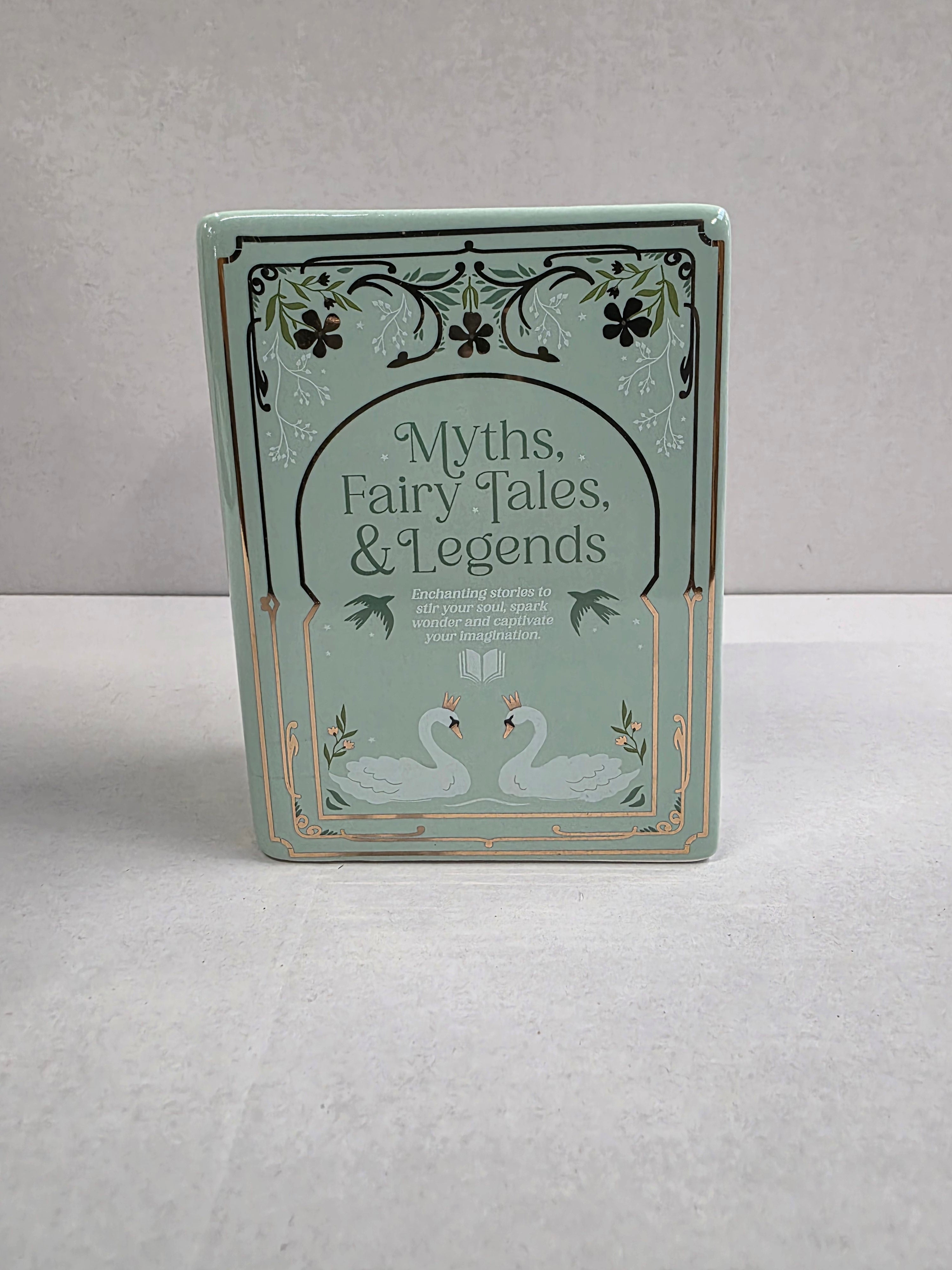 Ceramic Book Vase Green 15x11x6cm