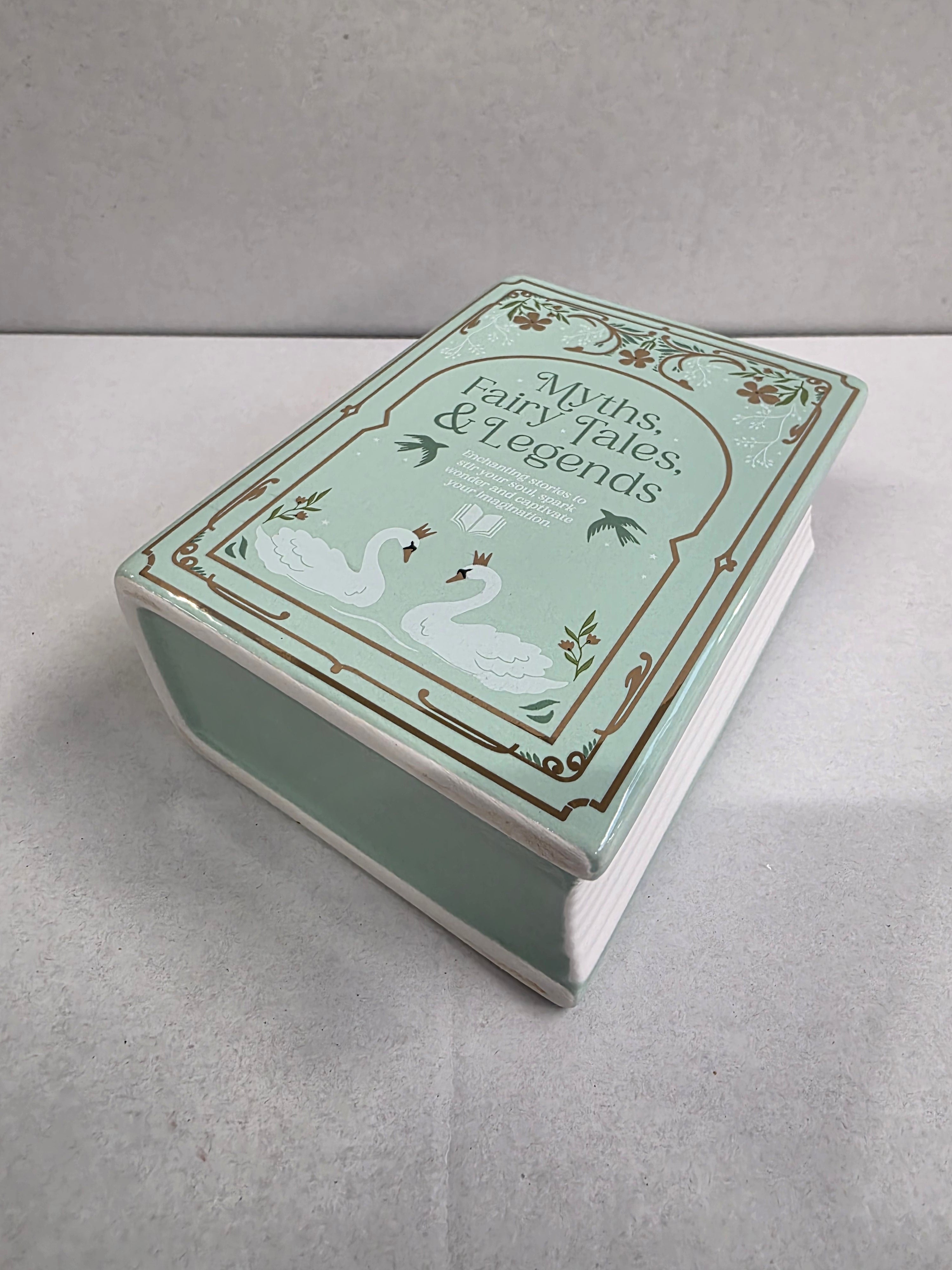 Ceramic Book Vase Green 15x11x6cm