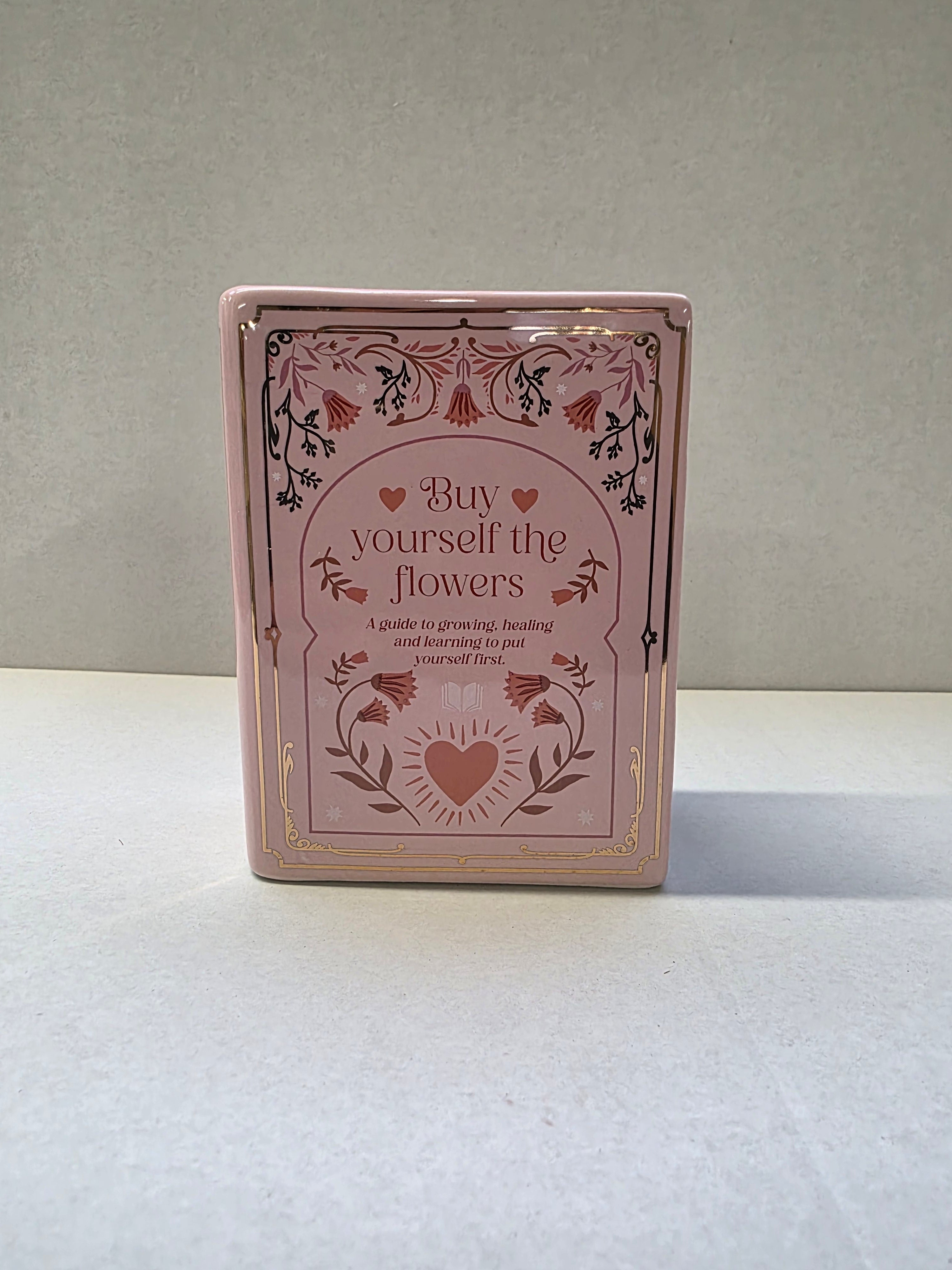 Ceramic Book Vase Pink 15x11x6cm