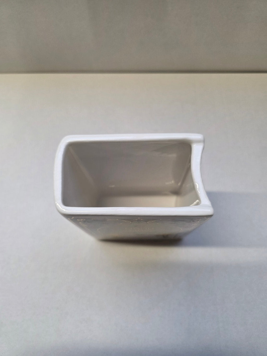 Ceramic Book Vase White 15x11x6cm