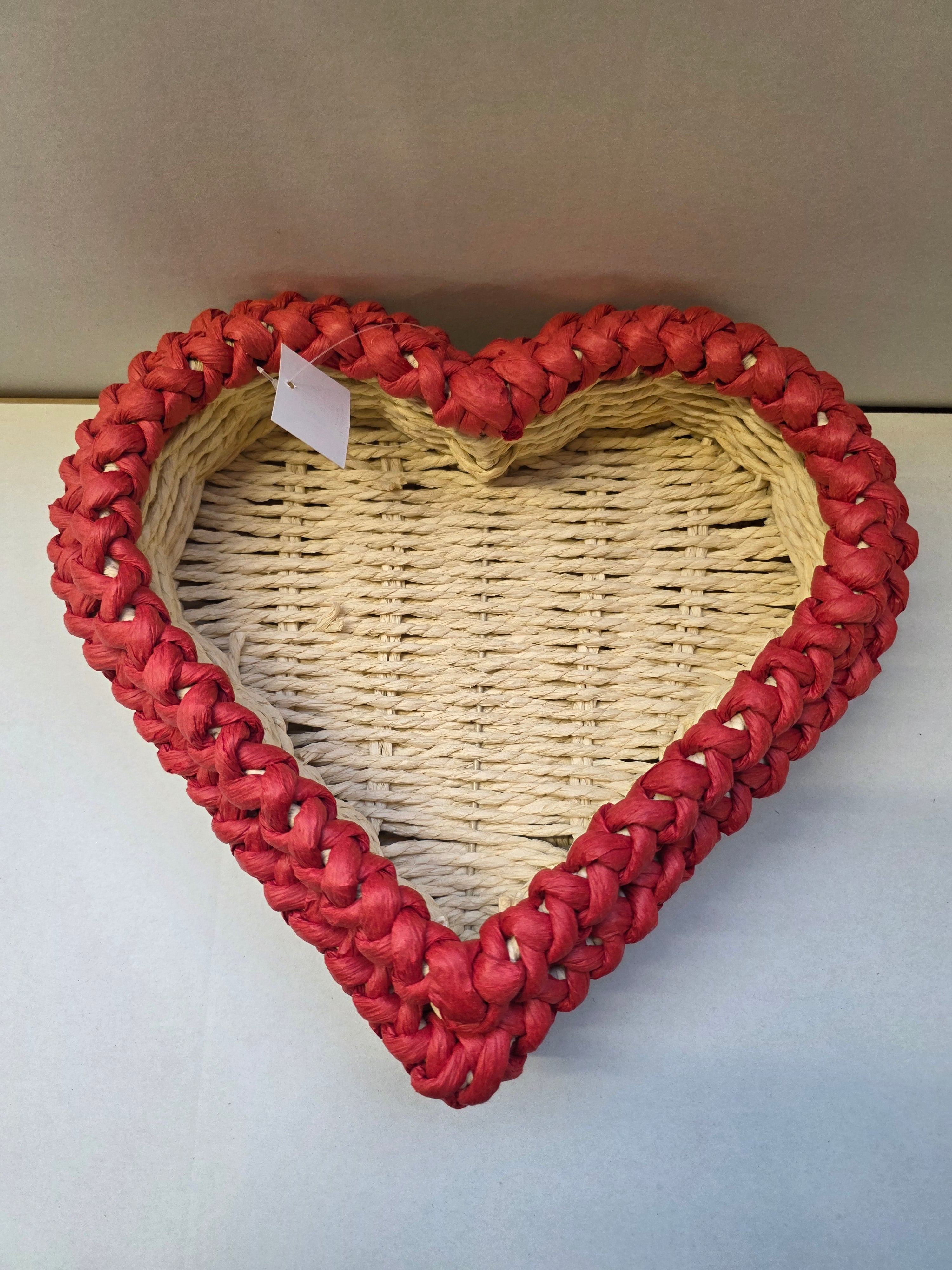 Paper Heart Baskets Red Set Of 2