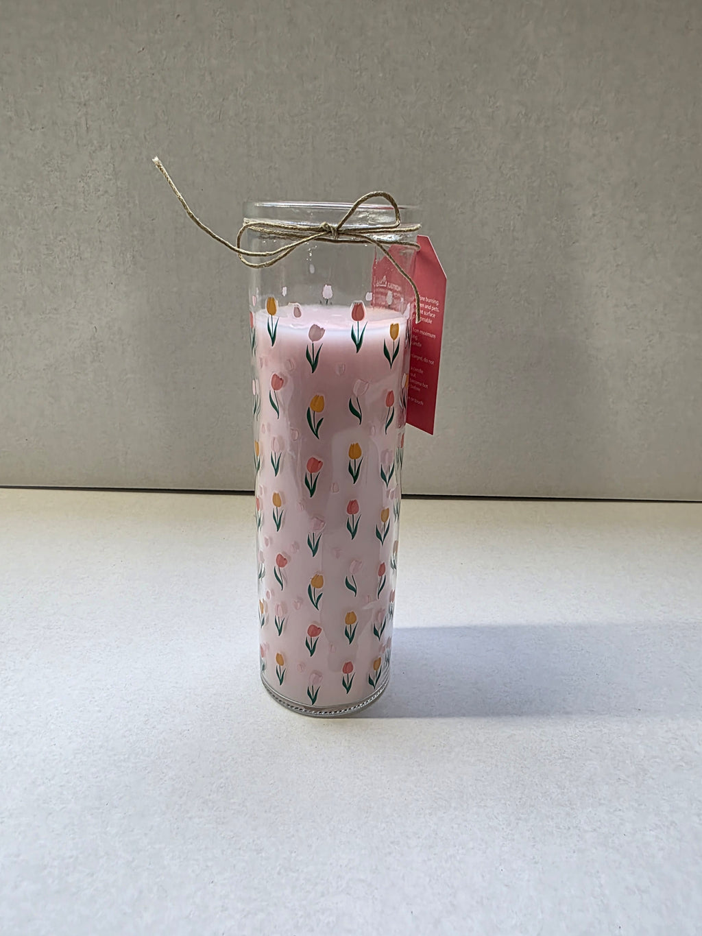 Candle Tulip Tube Tulip Scented 20x6cm (pack of 2)