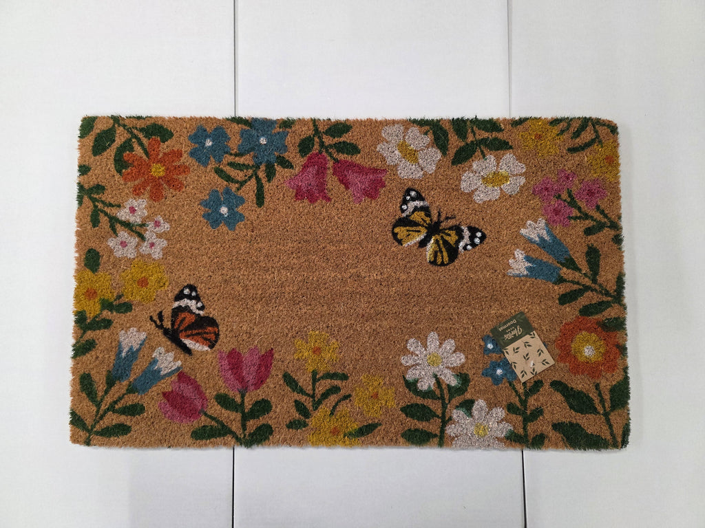 Doormat Flowers & Butterflies 45x75cm