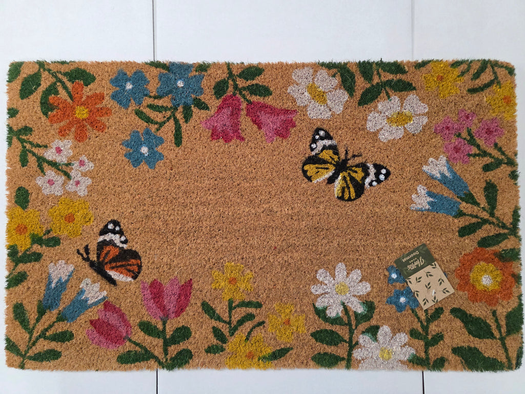 Doormat Flowers & Butterflies 45x75cm