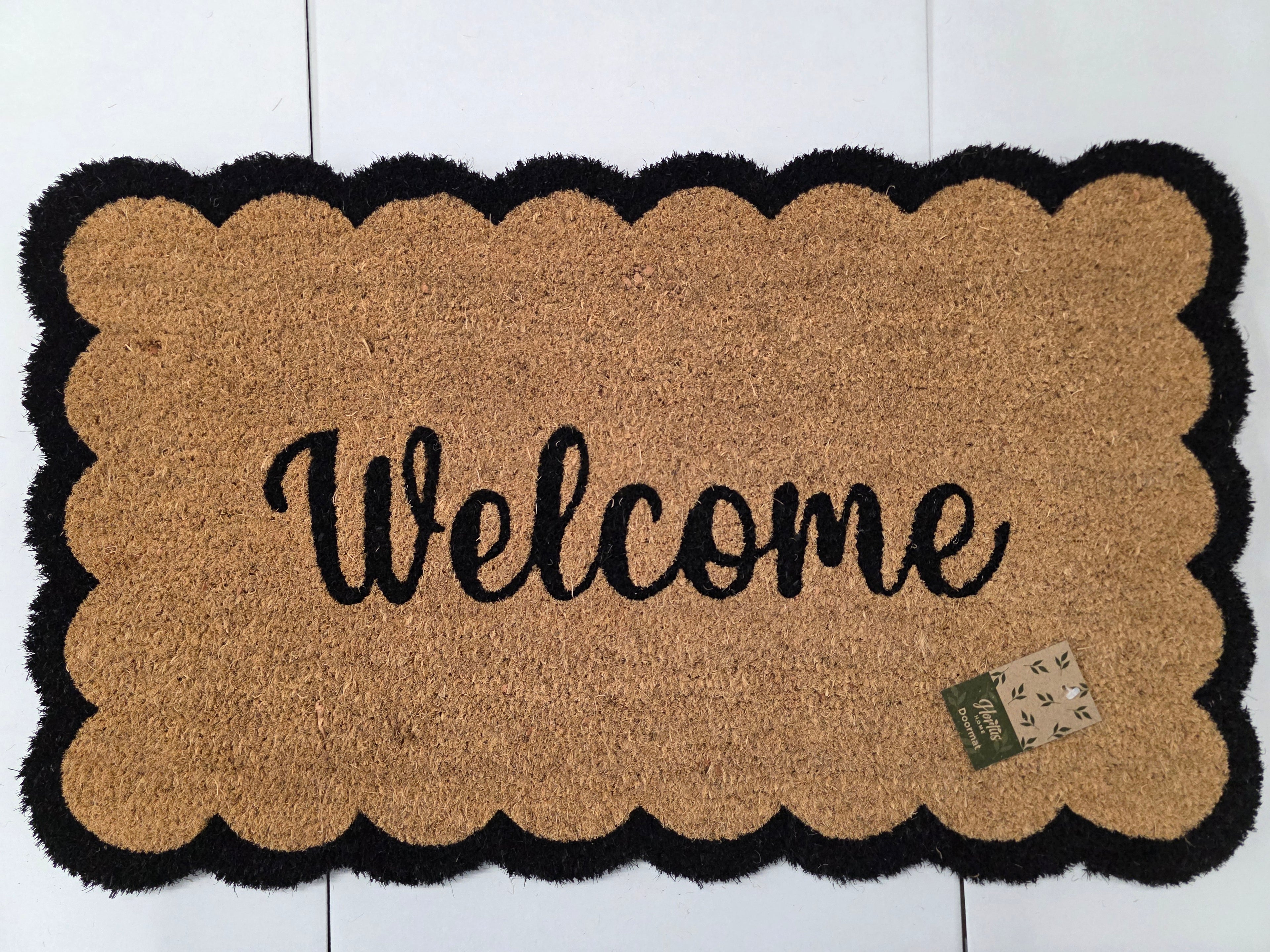 Doormat Scalloped Welcome 45x75cm