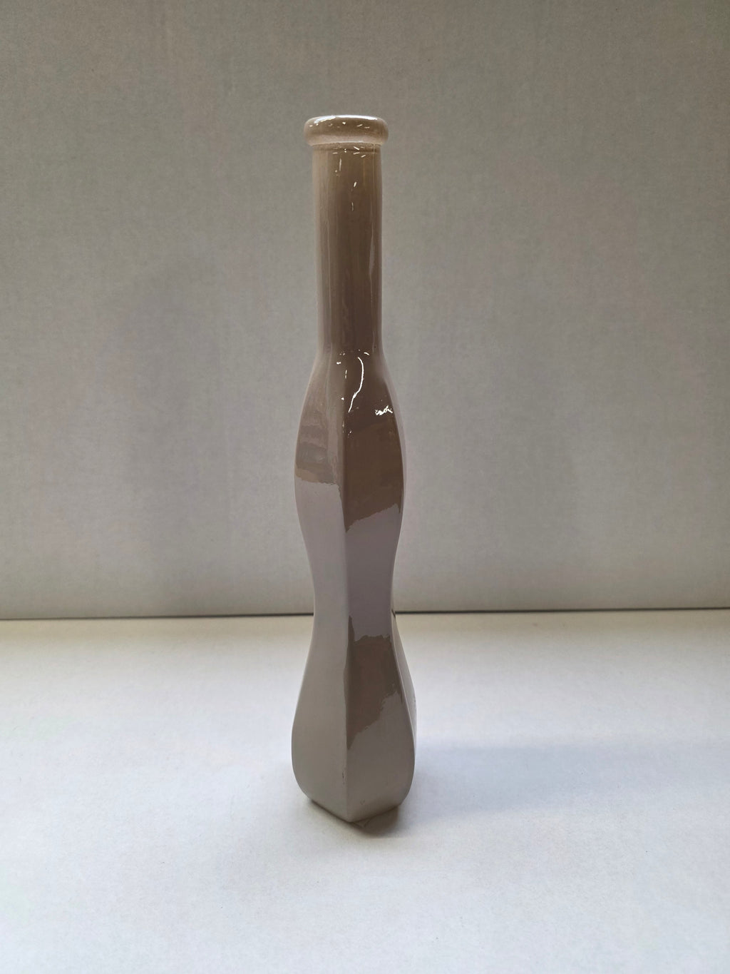Glass Jovi Vase Beige (PACK OF 4)