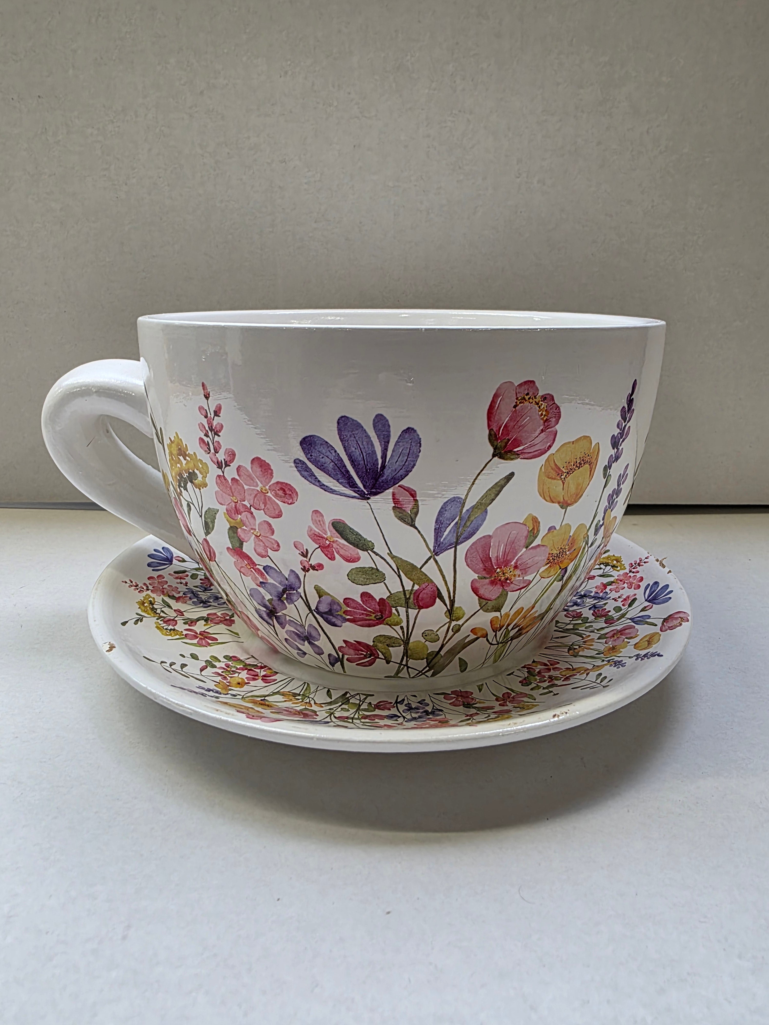 Pot Cup & Saucer Fiori 23cm