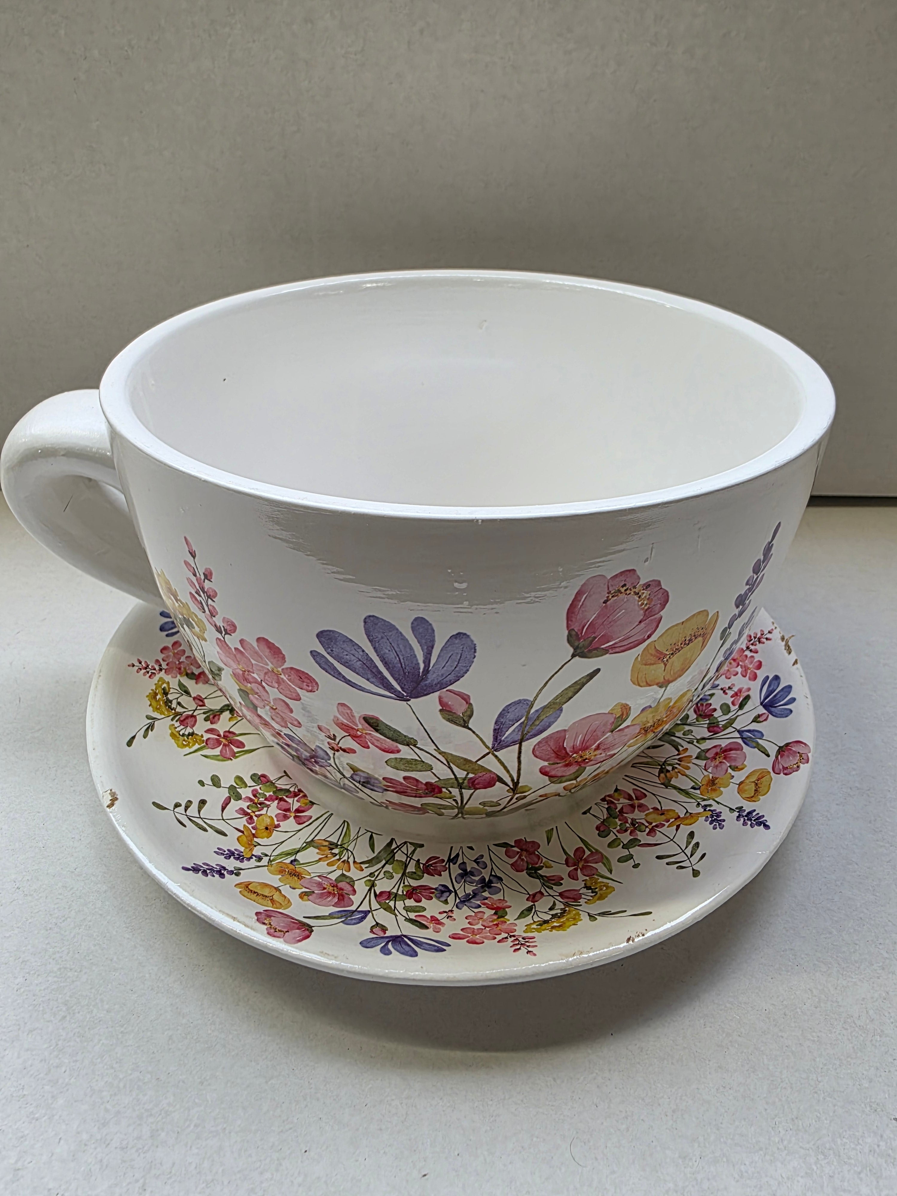 Pot Cup & Saucer Fiori 23cm