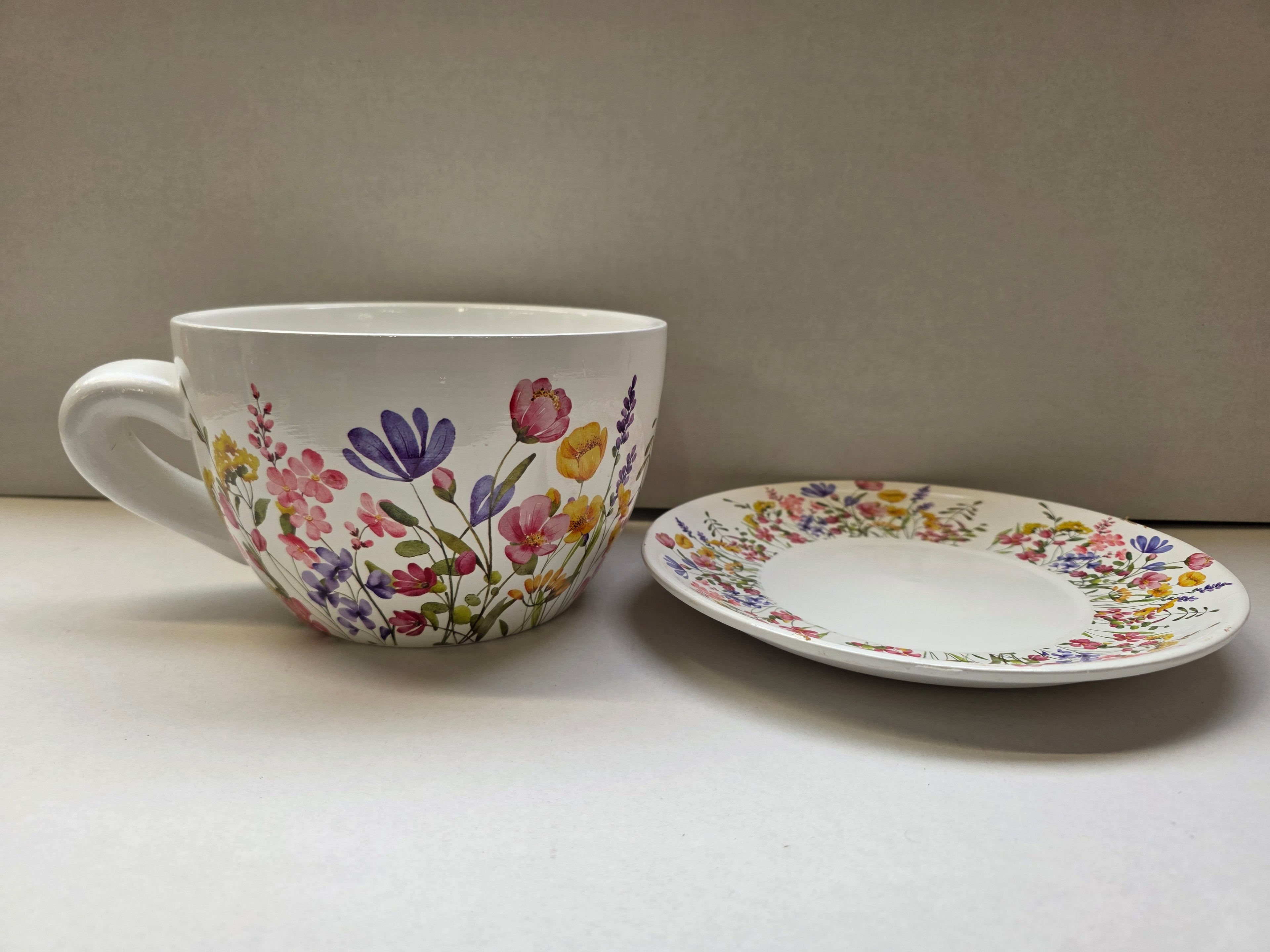 Pot Cup & Saucer Fiori 23cm
