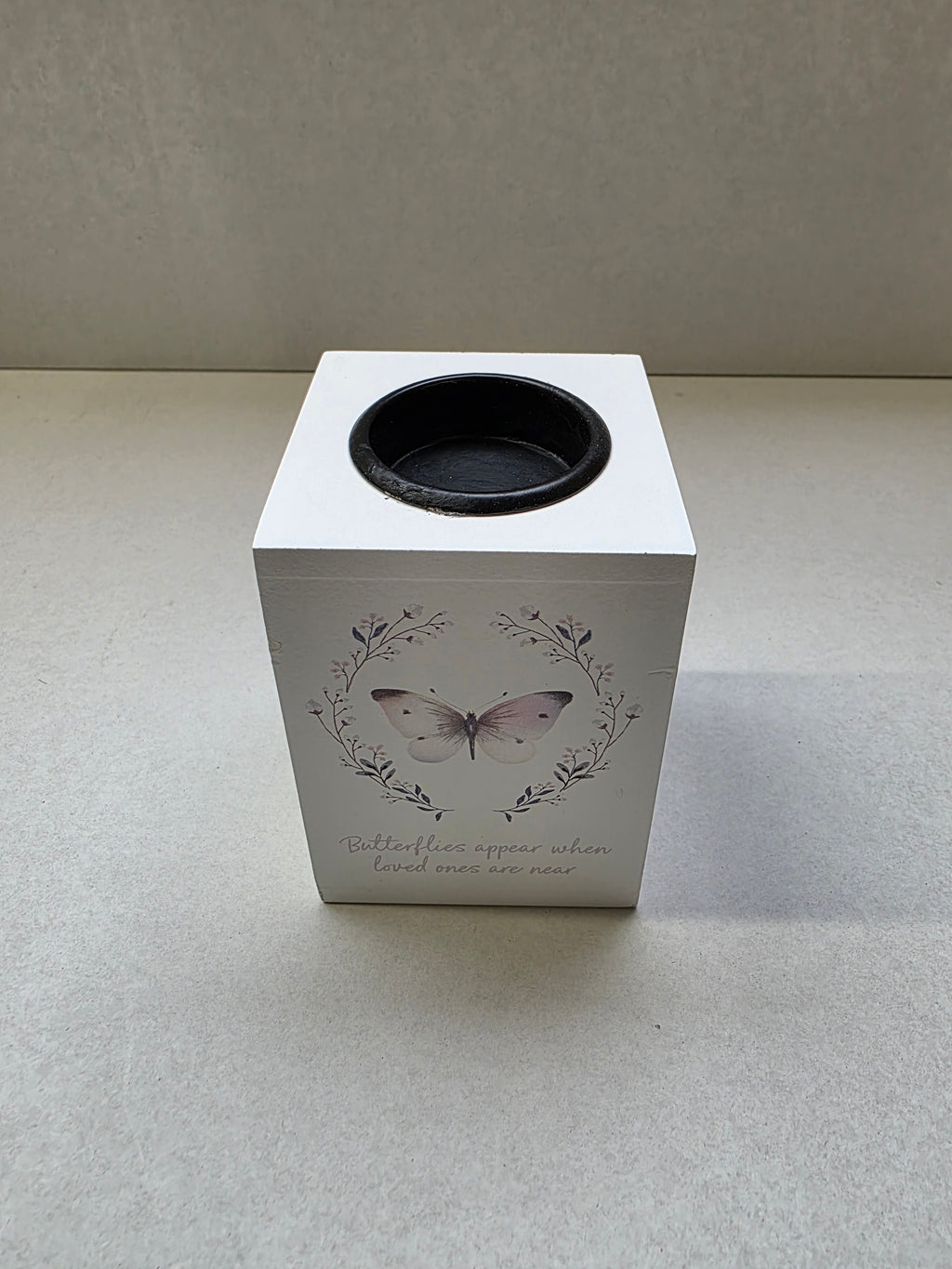 Tealight Holder Butterfly 10x7cm